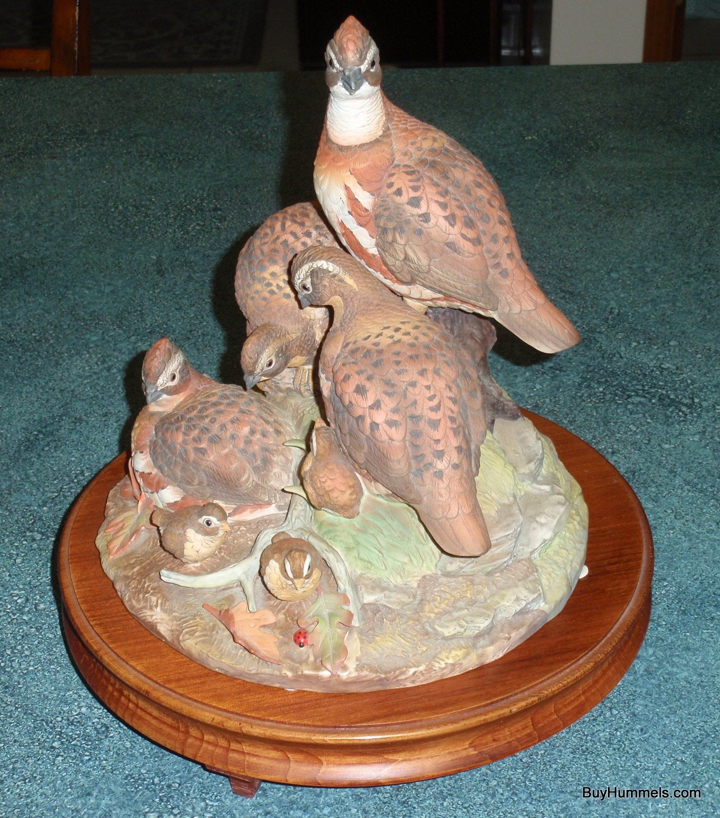 Andrea By Sadek Group of Bob White Quail Large Birds Limited Edition with Base!