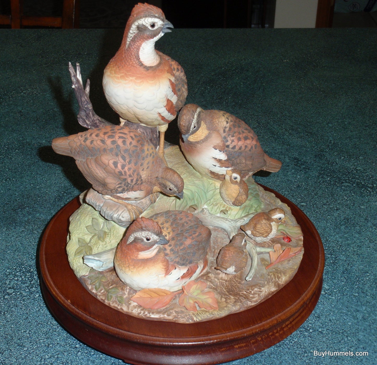 Andrea By Sadek Group of Bob White Quail Large Birds Limited Edition with Base!