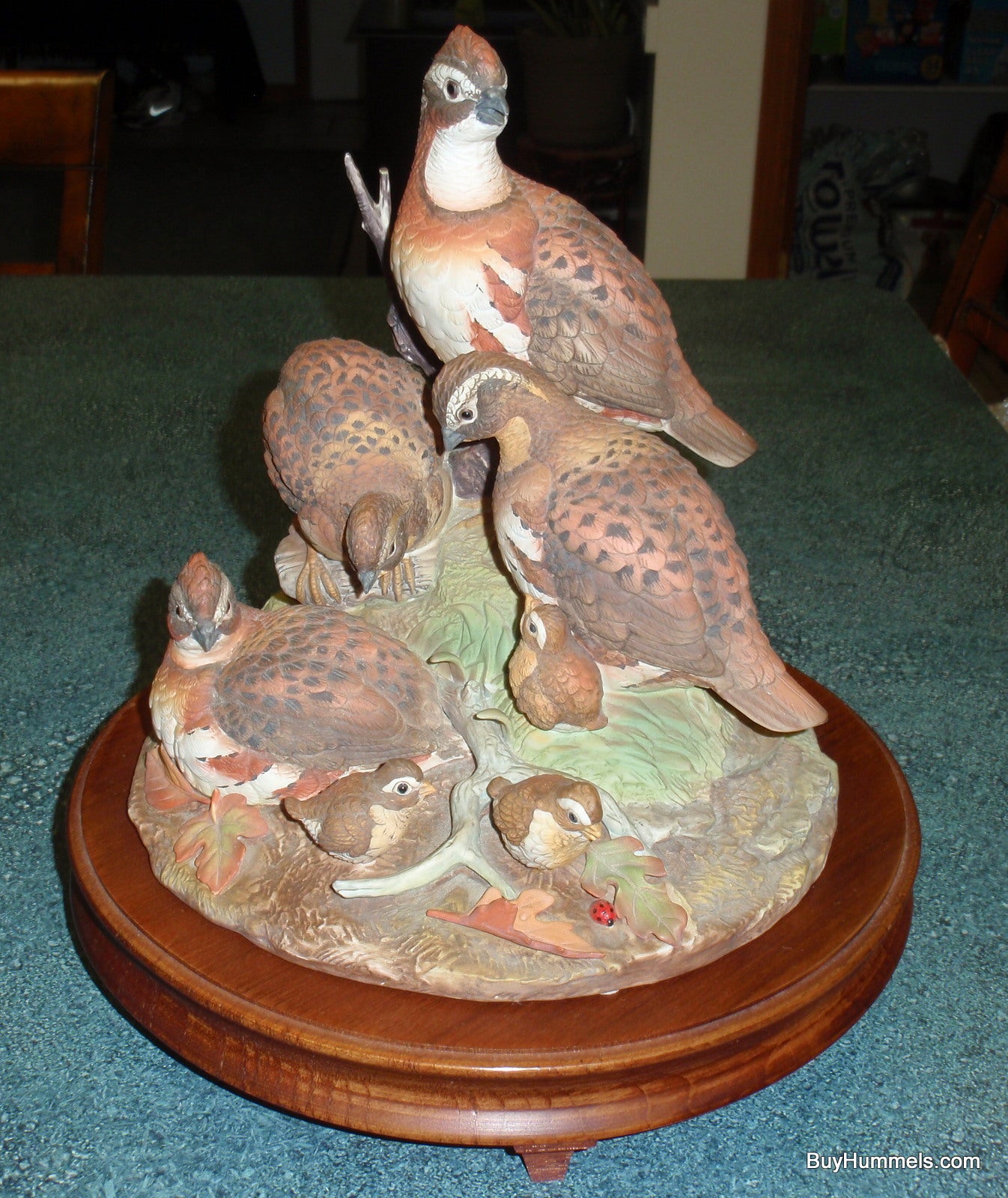 Andrea By Sadek Group of Bob White Quail Large Birds Limited Edition with Base!