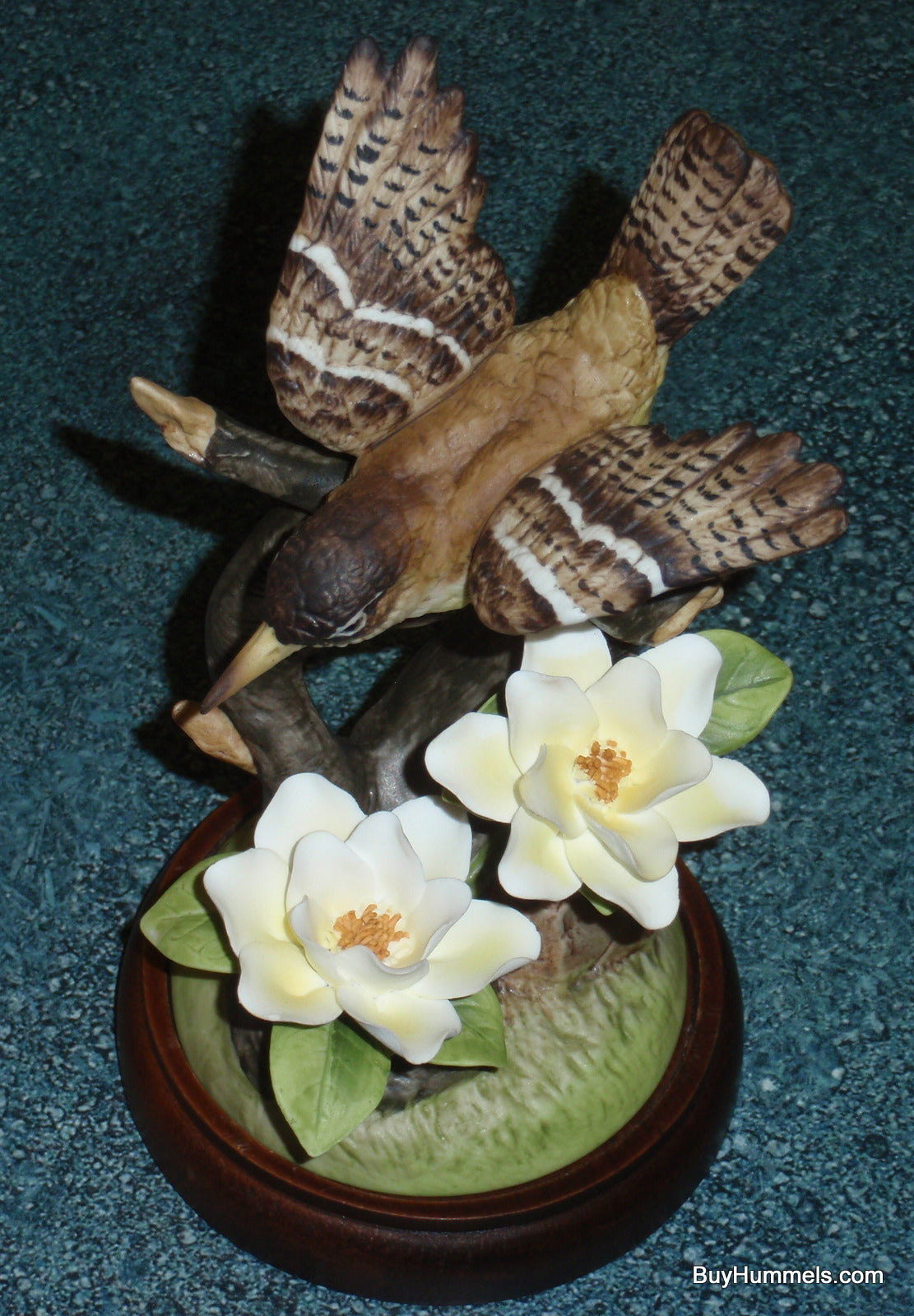Angeline Original Japan CAROLINA WREN Porcelain Bird Figurine With Wood Stand!