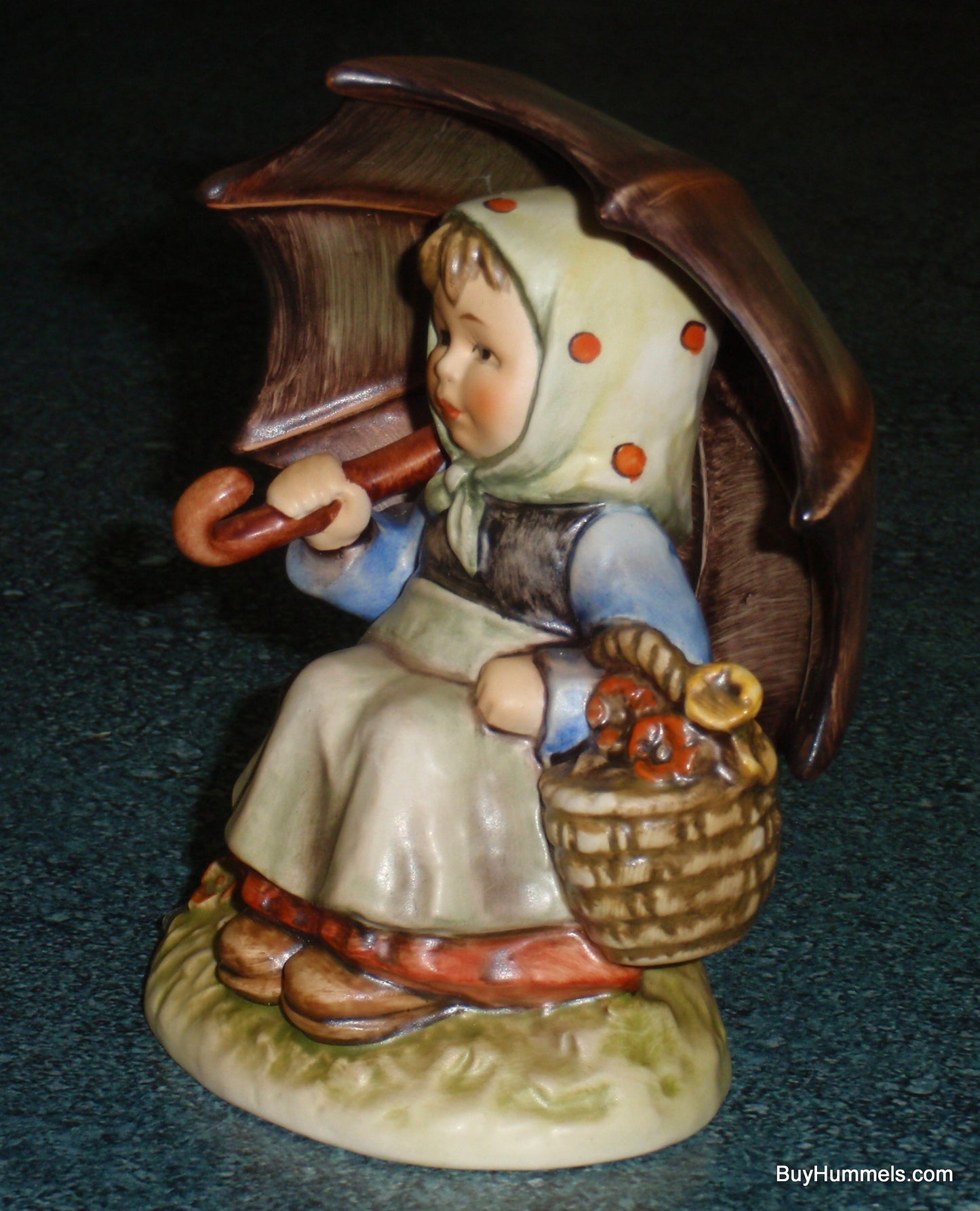 Goebel Hummel Figurine "Smiling Through" #408 TMK6 Girl Under Umbrella - GIFT!