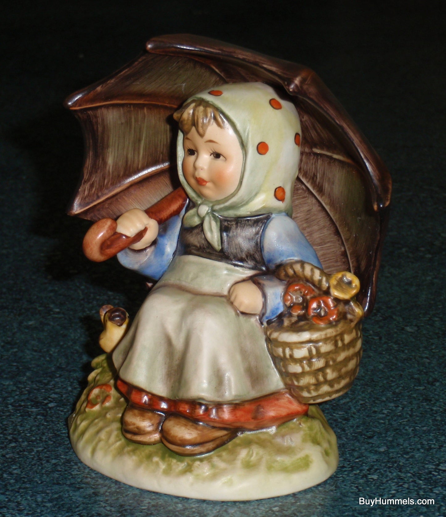 Goebel Hummel Figurine "Smiling Through" #408 TMK6 Girl Under Umbrella - GIFT!