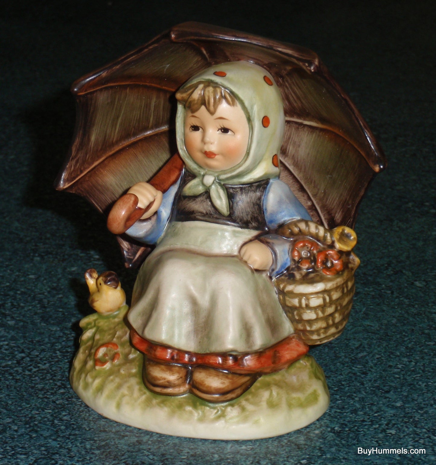 Goebel Hummel Figurine "Smiling Through" #408 TMK6 Girl Under Umbrella - GIFT!