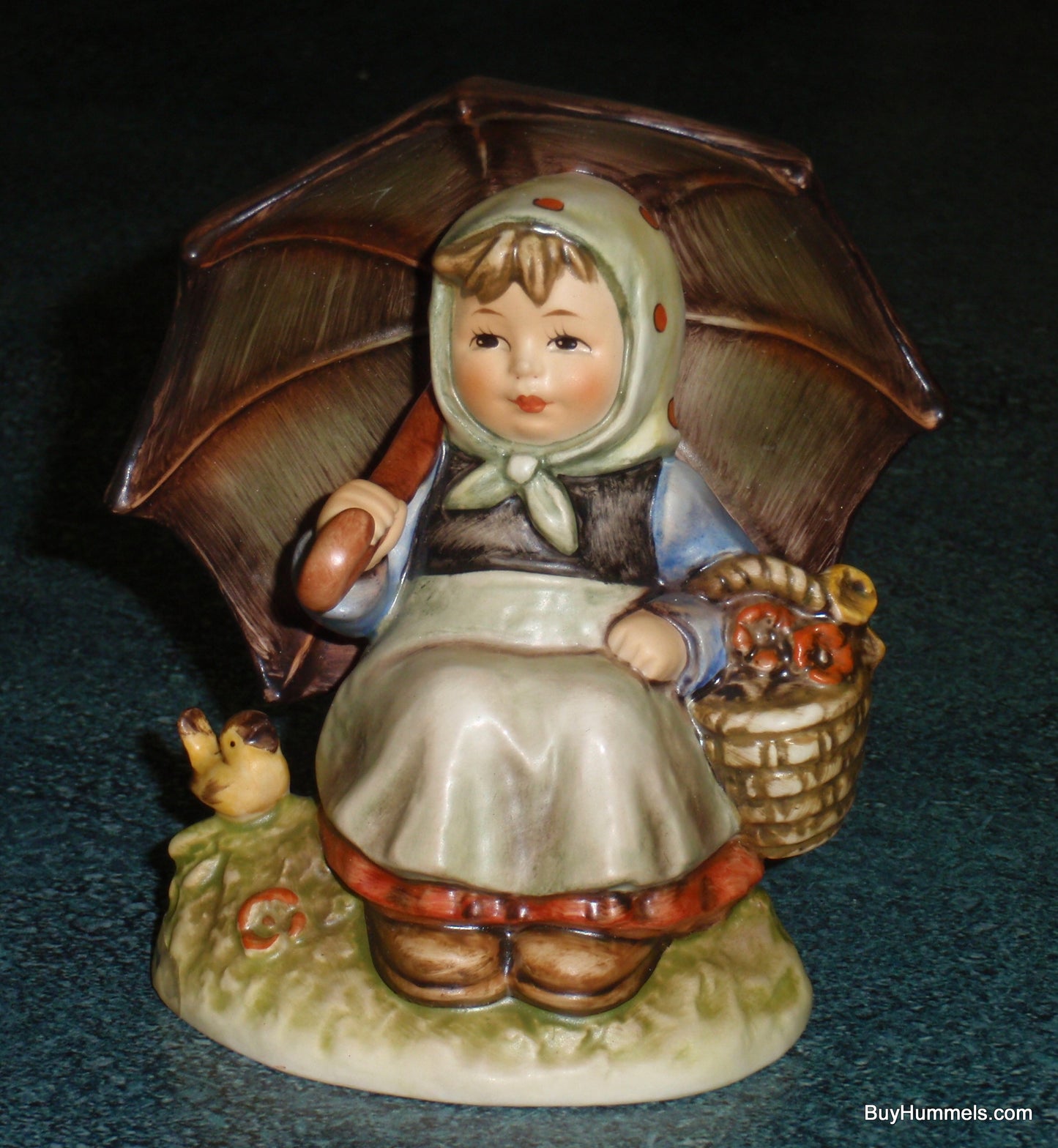 Goebel Hummel Figurine "Smiling Through" #408 TMK6 Girl Under Umbrella - GIFT!