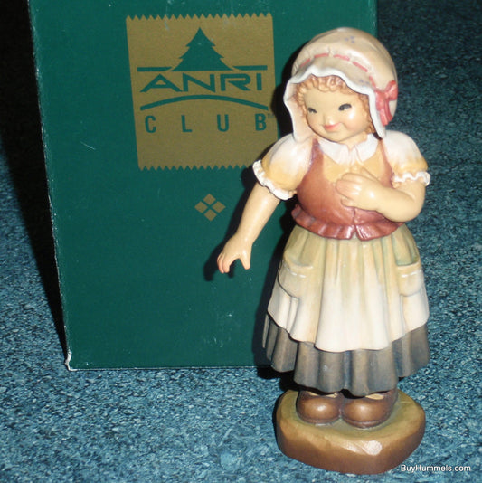 ANRI Ferrandiz “Sweet and Shy” Wood Carving 4" Figurine With Original Box!