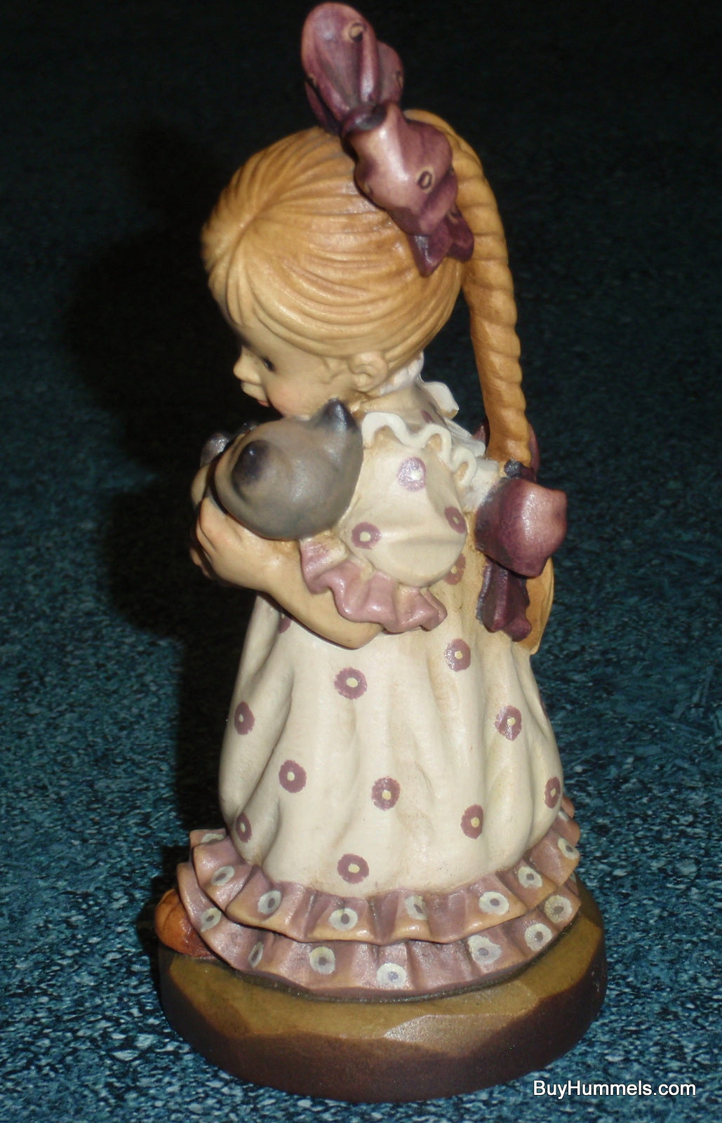 Anri Club 4" Sarah Kay Figurine "Snuggle Up" With Box - Girl With Baby Kitten In Her Arms!