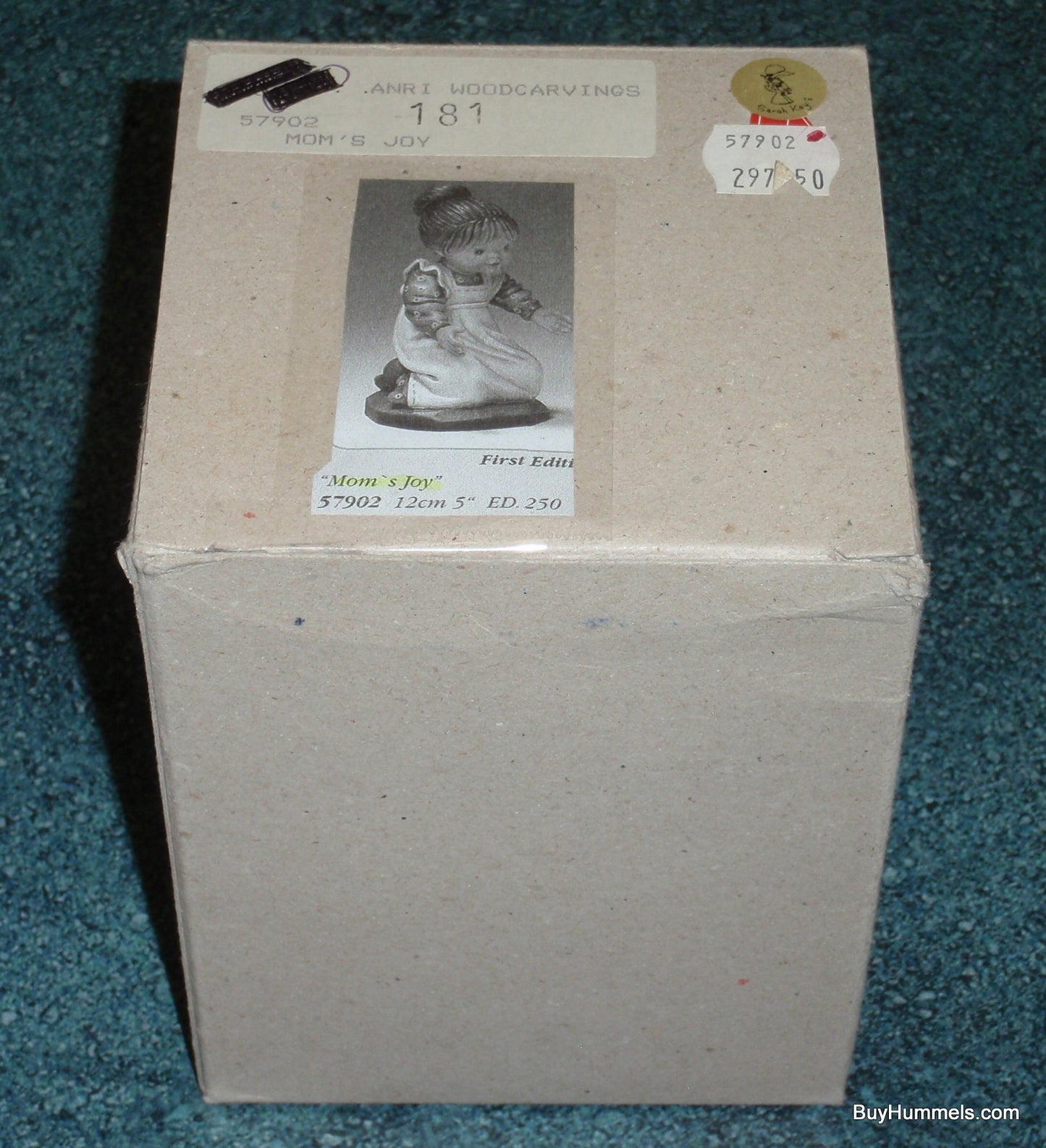 ANRI Sarah Kay Wood Carving Figurine "MOM'S JOY" #57902 From The Tribute To Mother Series With Original Box!