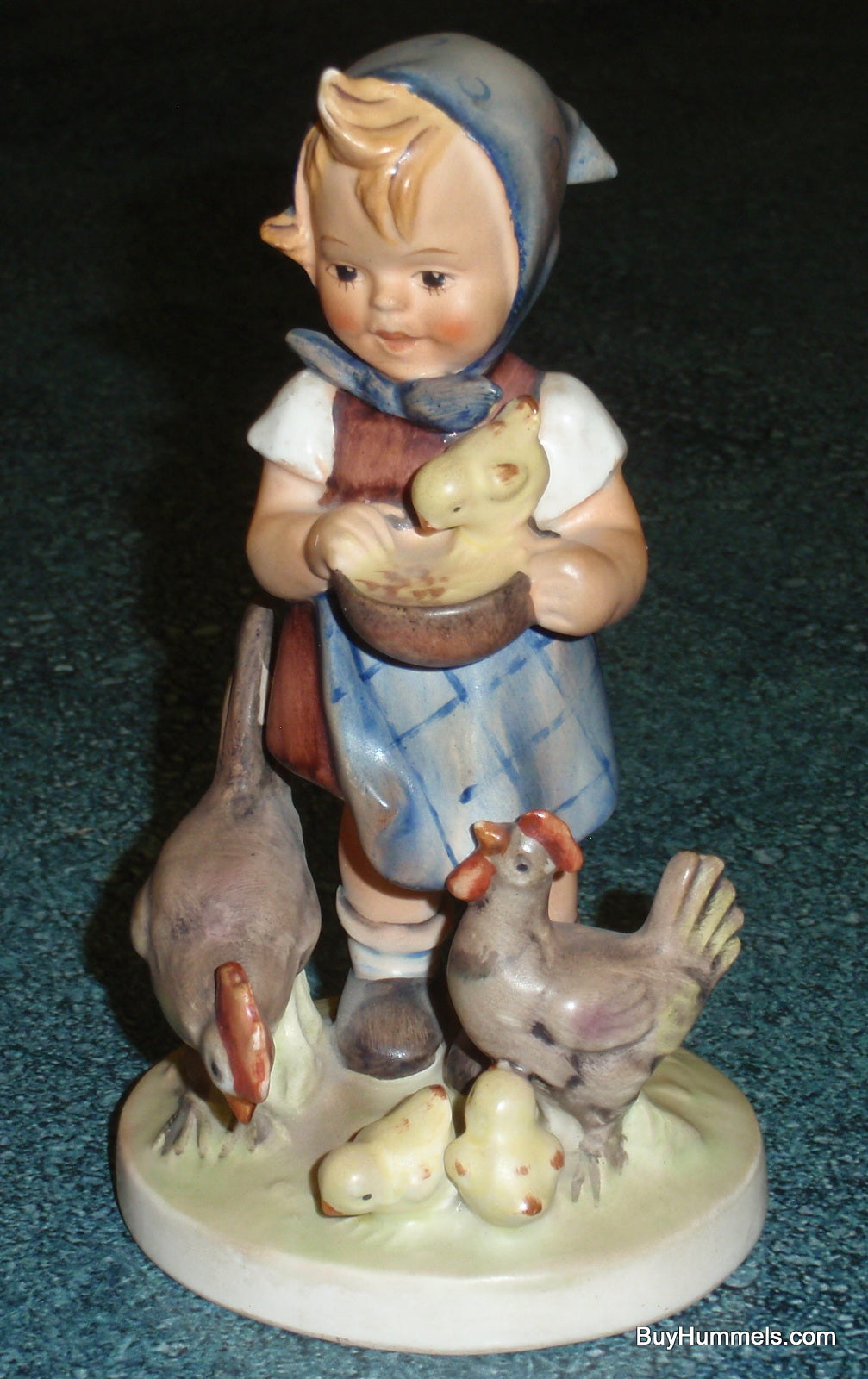 "Feeding Time" Goebel Hummel Figurine #199 TMK1 INCISED CROWN - ULTRA RARE ANTIQUE HUMMEL!