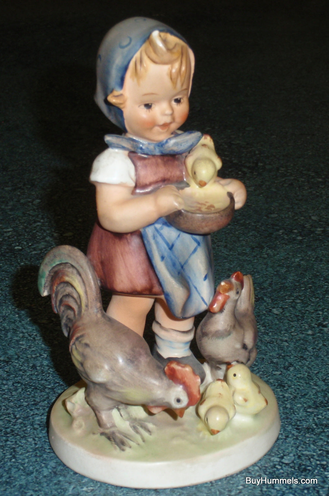"Feeding Time" Goebel Hummel Figurine #199 TMK1 INCISED CROWN - ULTRA RARE ANTIQUE HUMMEL!