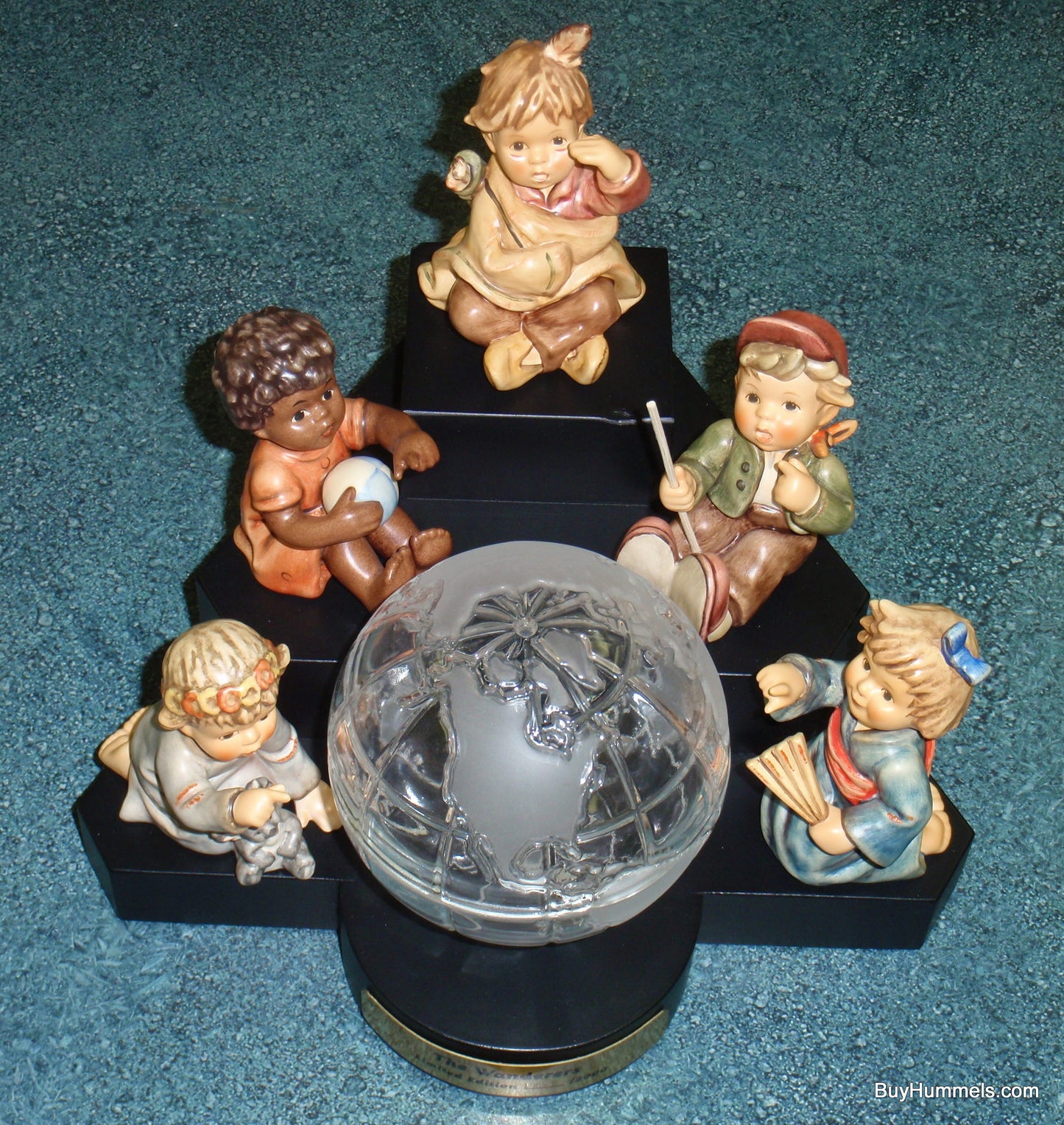 The Wanderers Goebel Hummel Figurine Millennium Set With Globe And Stand - AMAZING GIFT!