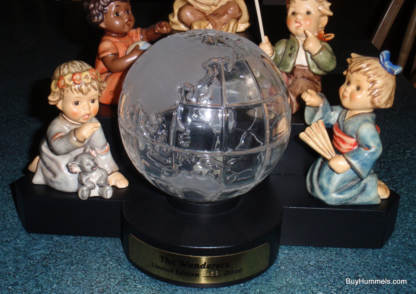 The Wanderers Goebel Hummel Figurine Millennium Set With Globe And Stand - AMAZING GIFT!