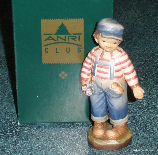 ANRI Ferrandiz “Dapper And Dear” Wood Carving 4" Club Figurine #55683 With Box