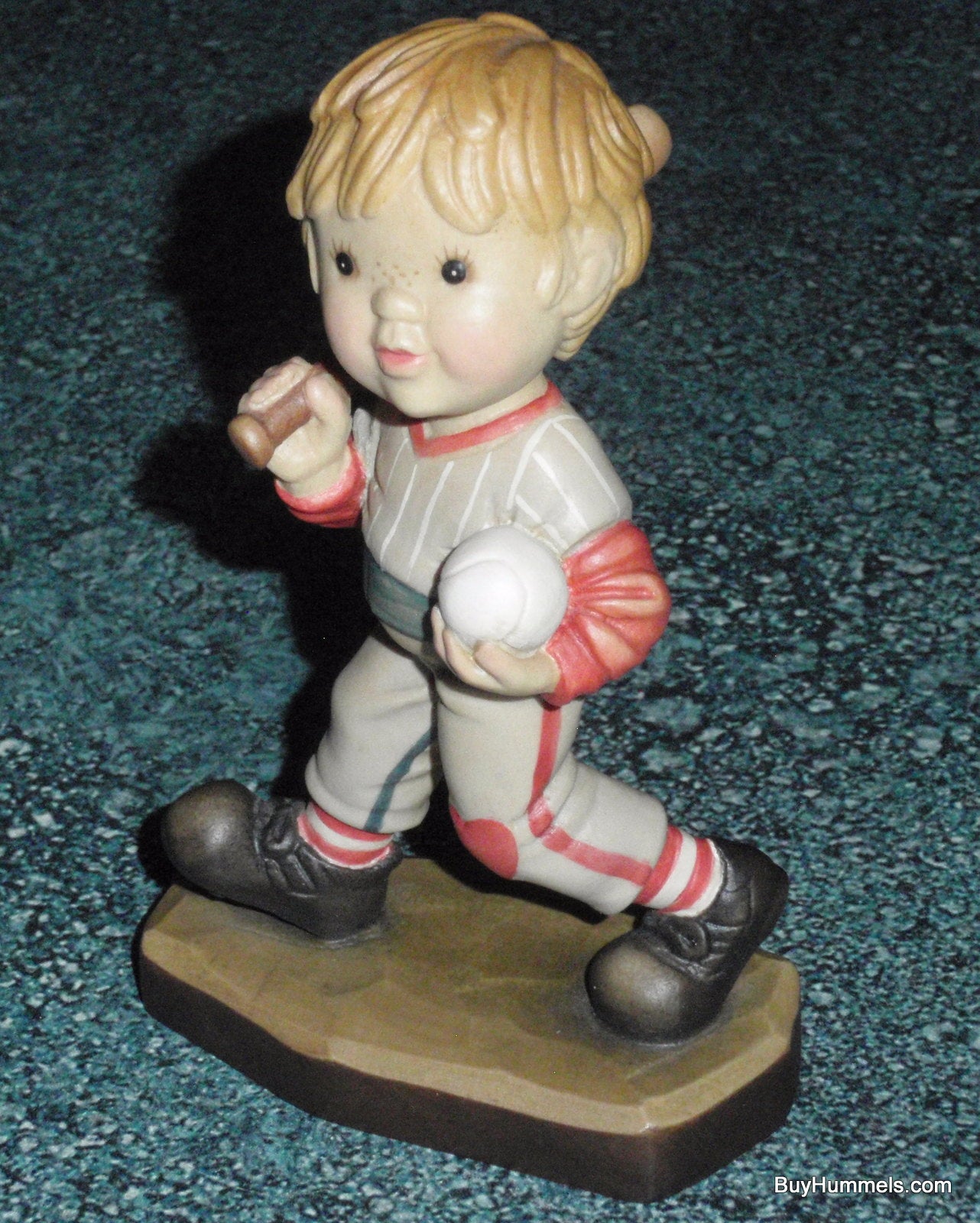 ANRI Sarah Kay "Little Leaguer" Collectors Society Baseball Wood Figurine #57907 With Original Box!