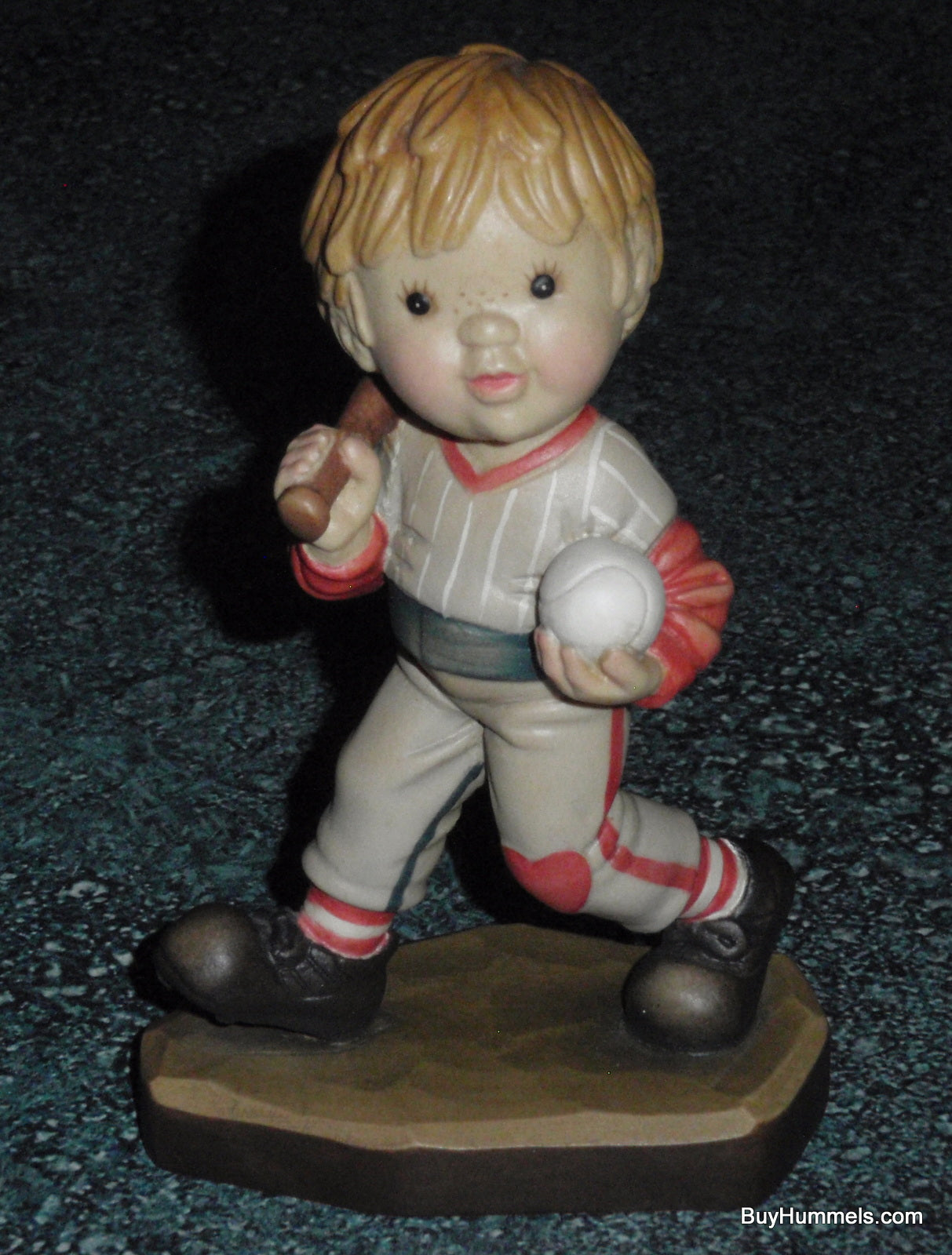 ANRI Sarah Kay "Little Leaguer" Collectors Society Baseball Wood Figurine #57907 With Original Box!