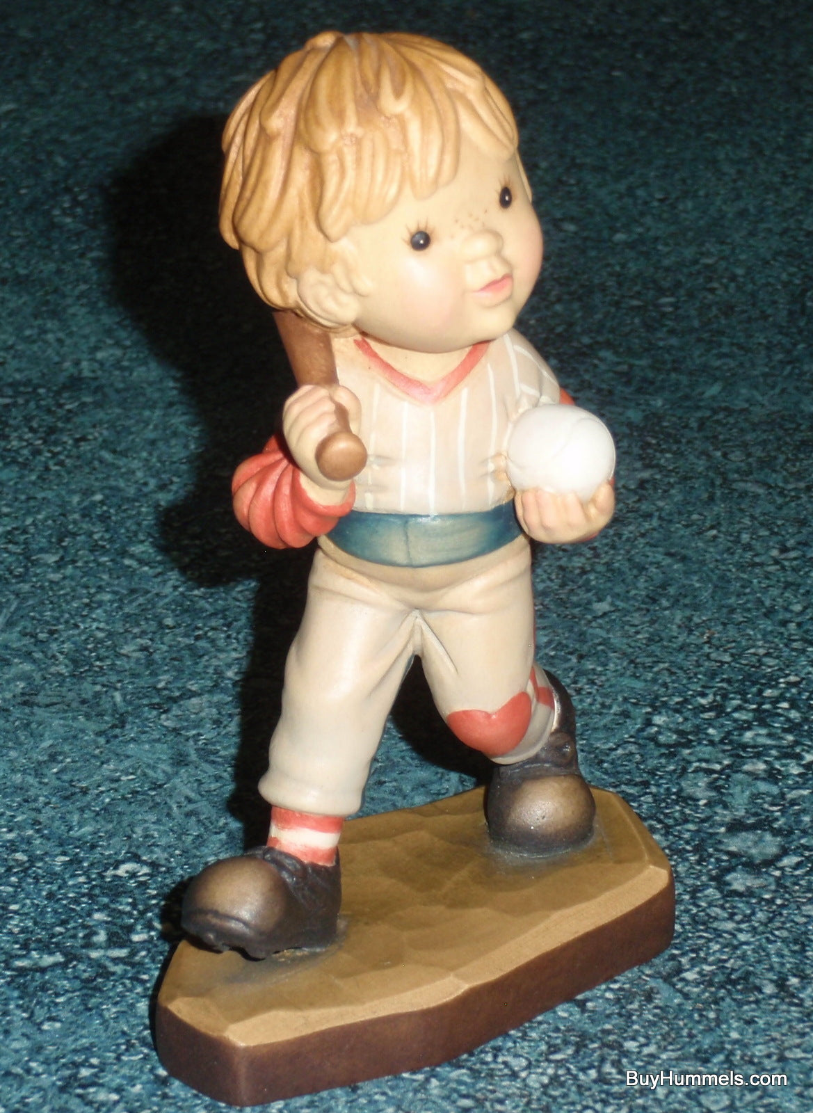 ANRI Sarah Kay "Little Leaguer" Collectors Society Baseball Wood Figurine #57907 With Original Box!