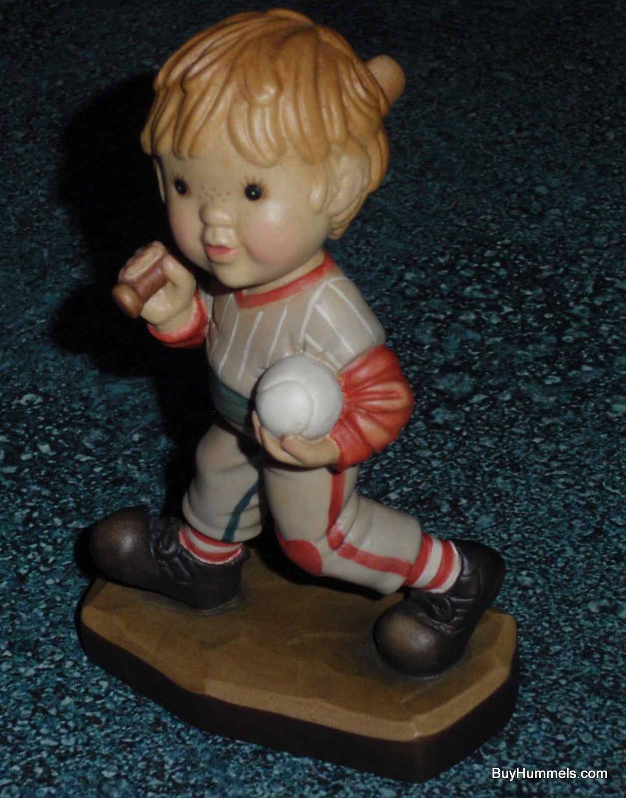 ANRI Sarah Kay "Little Leaguer" Collectors Society Baseball Wood Figurine #57907 With Original Box!
