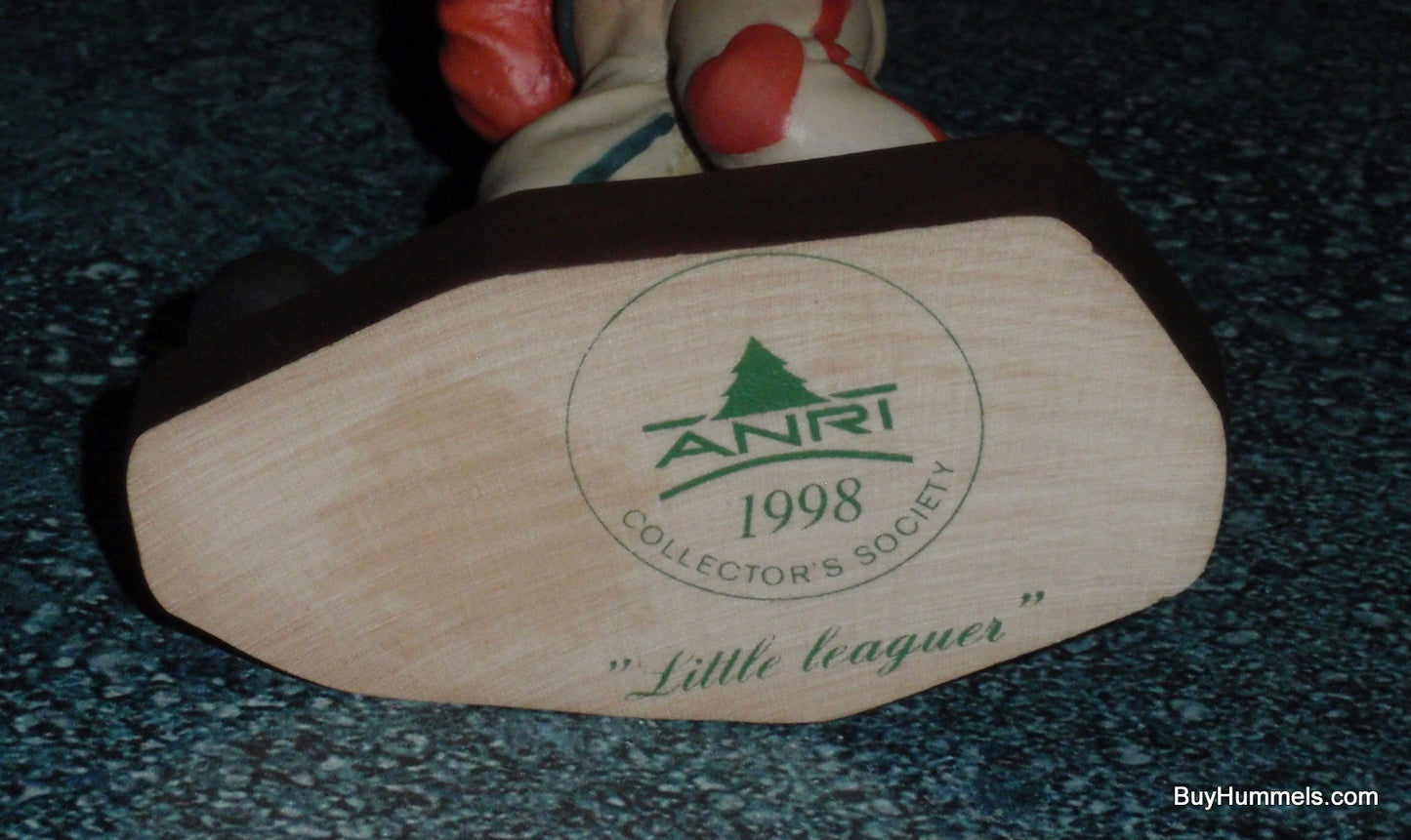 ANRI Sarah Kay "Little Leaguer" Collectors Society Baseball Wood Figurine #57907 With Original Box!