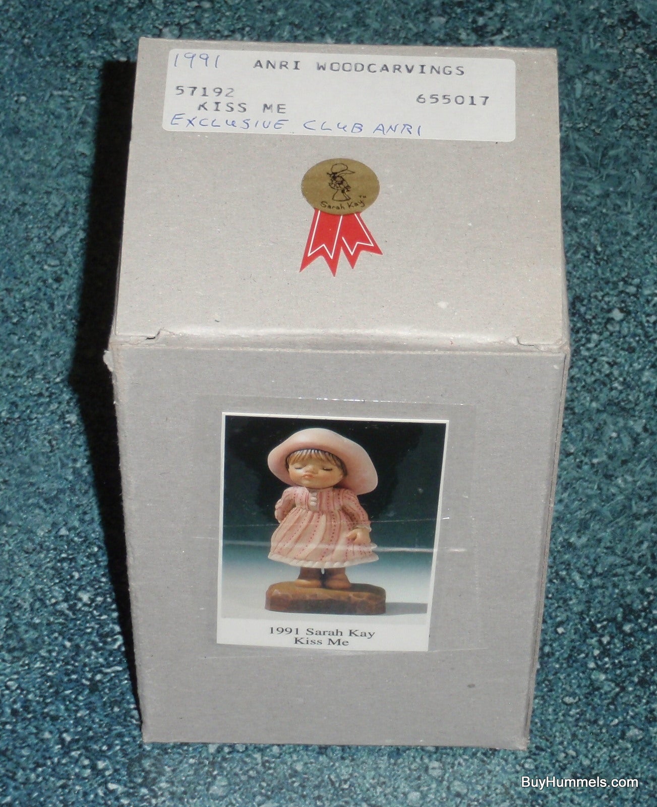 ANRI 5” Wood Carved Figurine "Kiss Me" John Sands Figurine With Original Box!