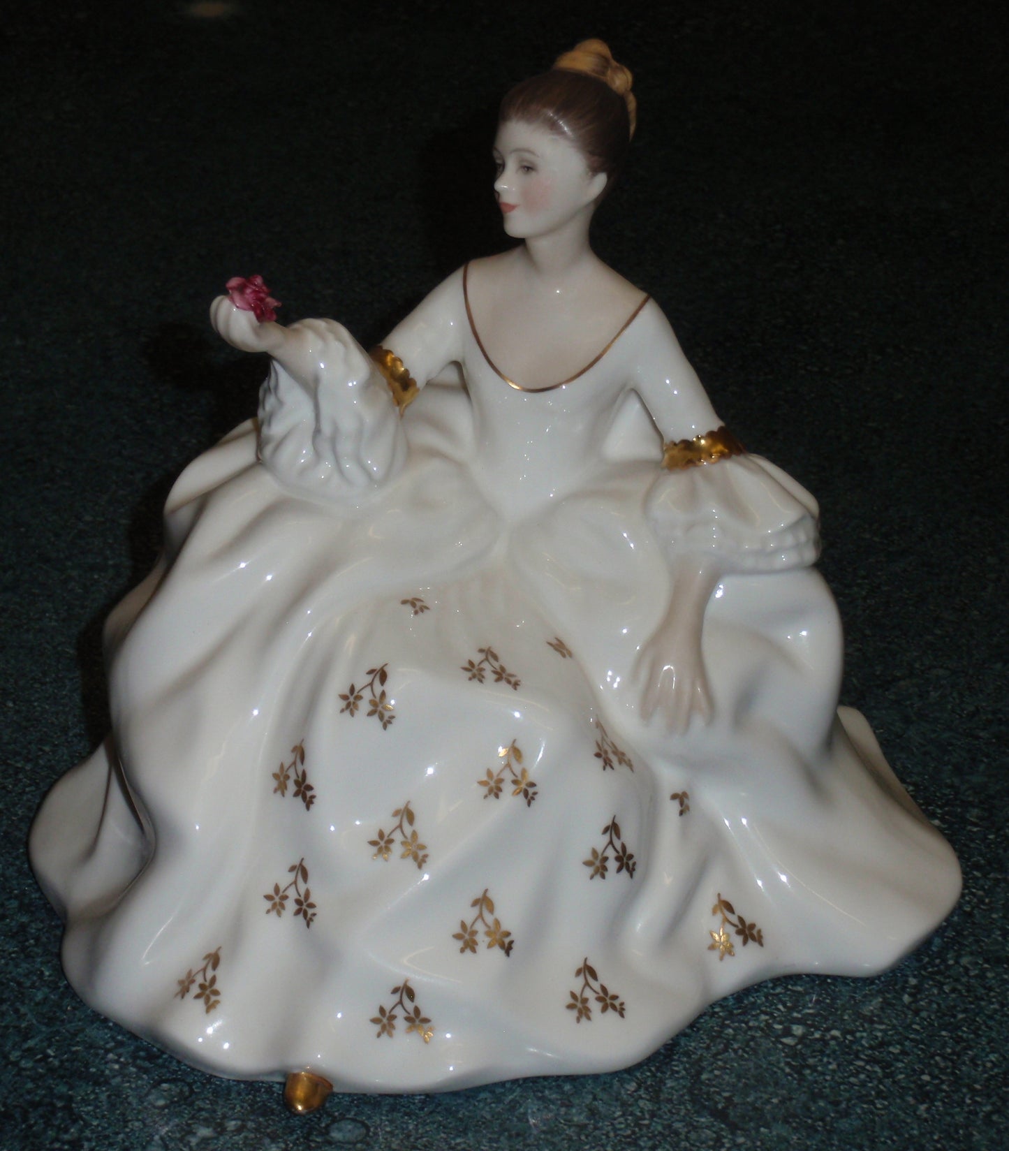 Royal Doulton Figurine My Love HN2339 Victorian Woman In White With Rose - GIFT!