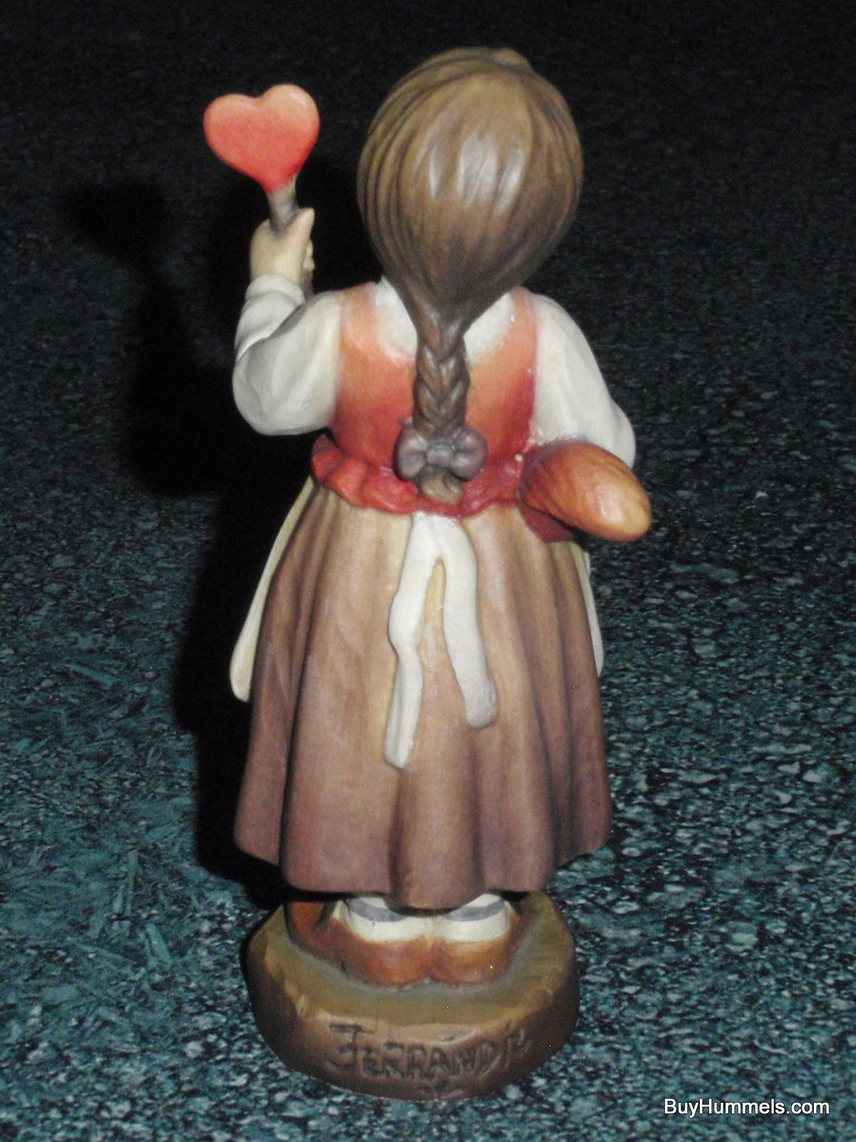 Anri Club Ferrandiz "You Are My All" Wood Carved Figurine With Original Box - Little Girl With Squirrel & Bird - Adorable Italian Gift!