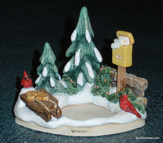 Hummel Goebel Four Seasons "WINTER MAGIC" 1114-D Hummelscape For All Bundled Up Hummel Figurine - Cute Christmas Collectible!
