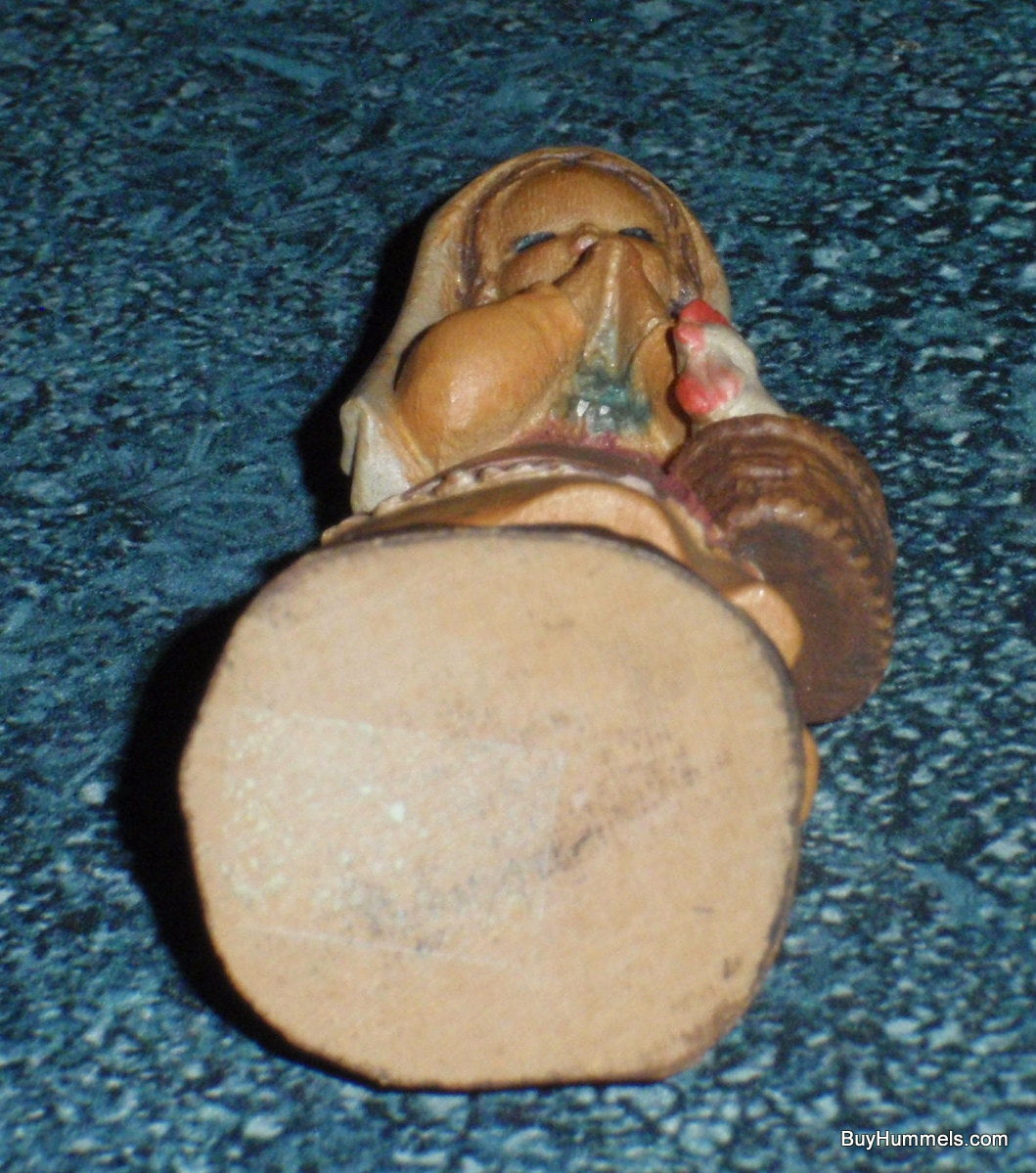 "Girl with Rooster" ANRI Juan Ferrandiz Wood Carving Figurine 3" Tall - GIFT!
