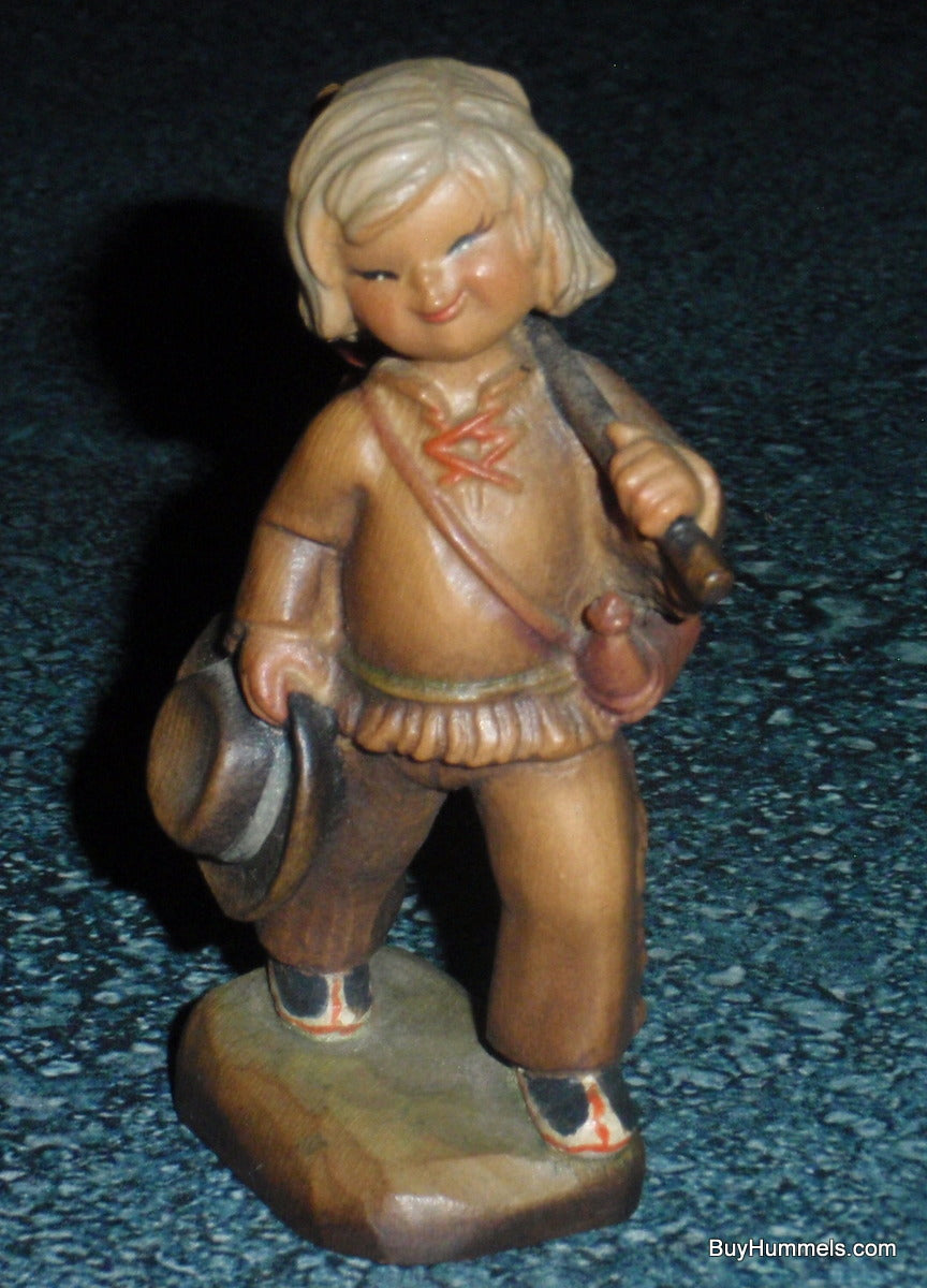 Ferrandiz Anri "Tracker" Hand Carved Wood Figurine Made In Italy 3" Tall - GIFT