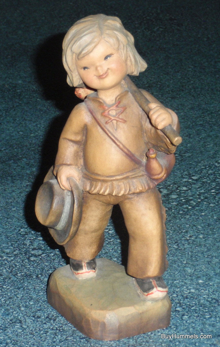 6" Ferrandiz Anri "Tracker" Hand Carved Wood Figurine Italy Hunter Boy - GIFT!