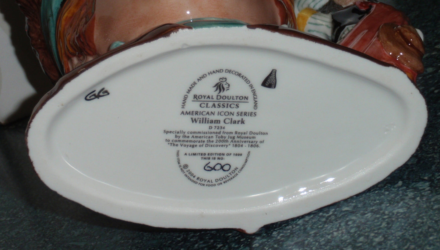 Royal Doulton Character Jugs LEWIS & CLARK Limited Edition Collectibles With Original Boxes D7235 And D7234