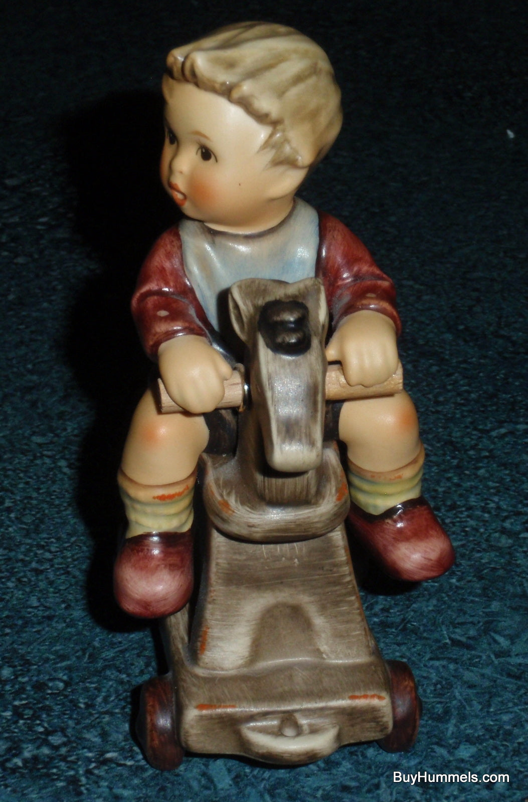 Riding Lesson Goebel Hummel Figurine #2020 Boy On Rocking Horse - RARE GIFT!