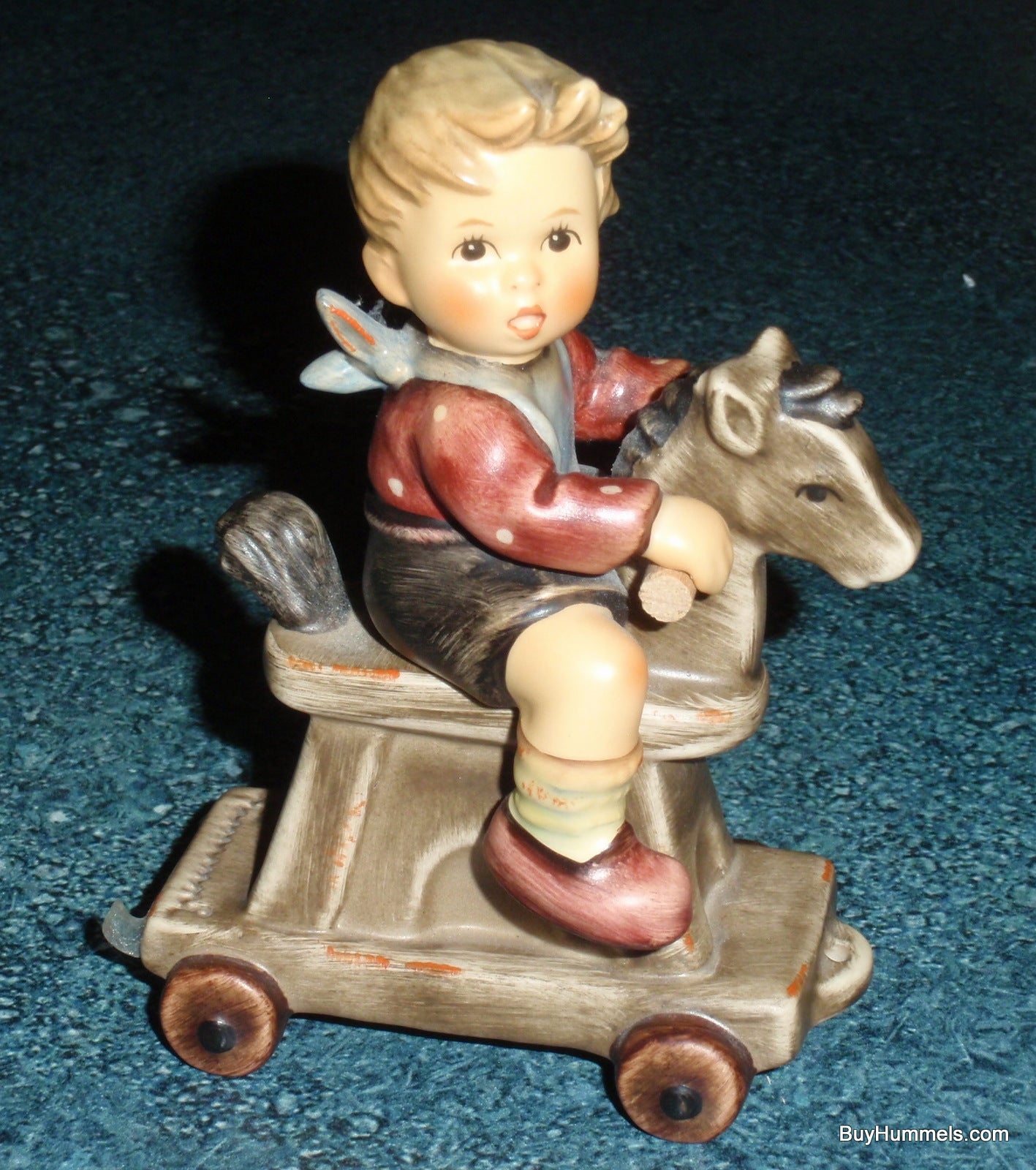 Riding Lesson Goebel Hummel Figurine #2020 Boy On Rocking Horse - RARE GIFT!