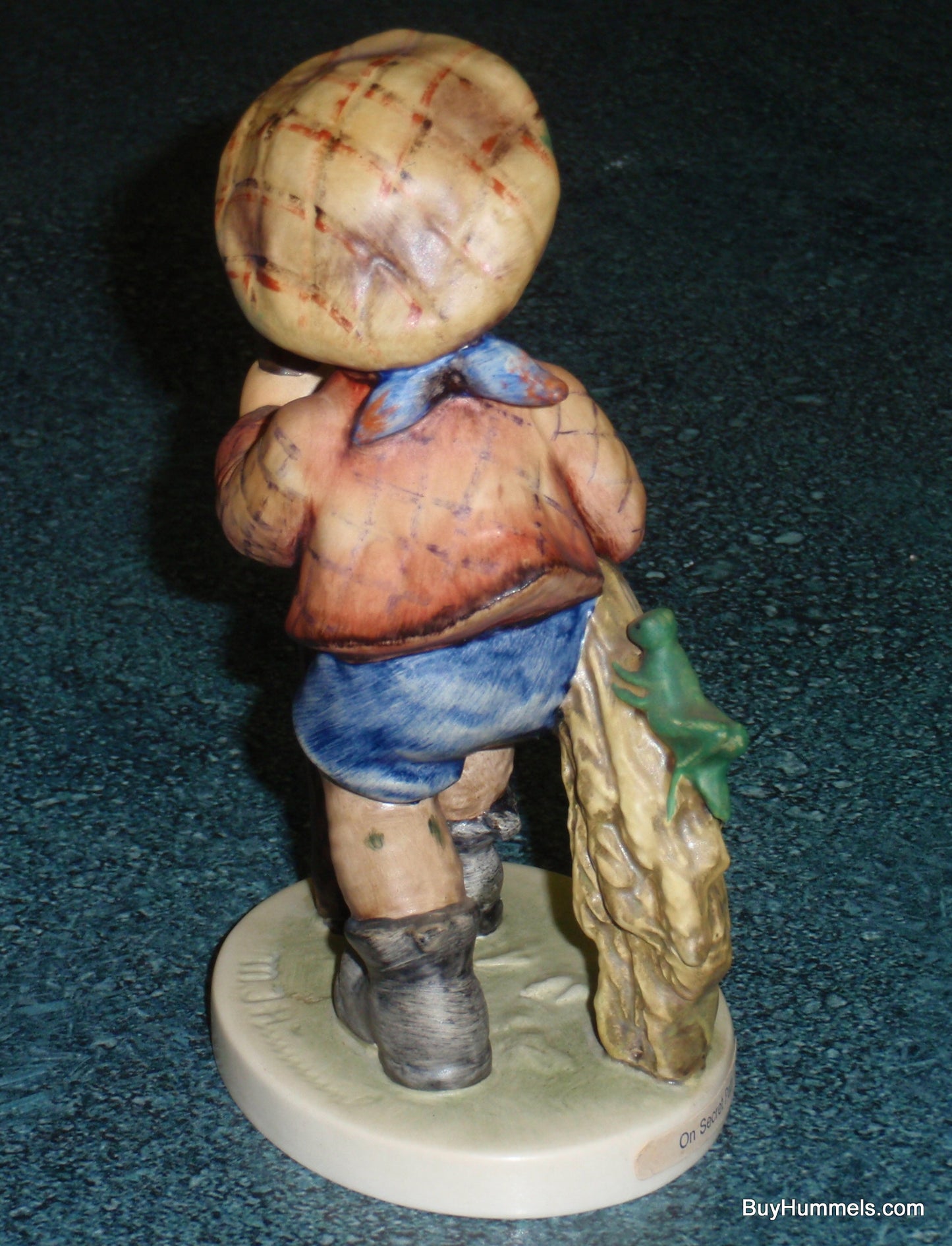 Goebel Hummel Figurine #386 "On Secret Path" - Boy On Hike With Grasshopper!