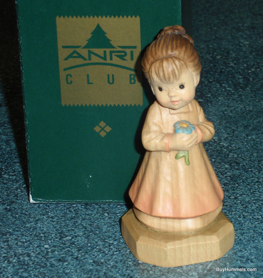 ANRI Woodcarvings Sarah Kay “Just for You” 4" Figurine Club Gift 1993 With Original Box!