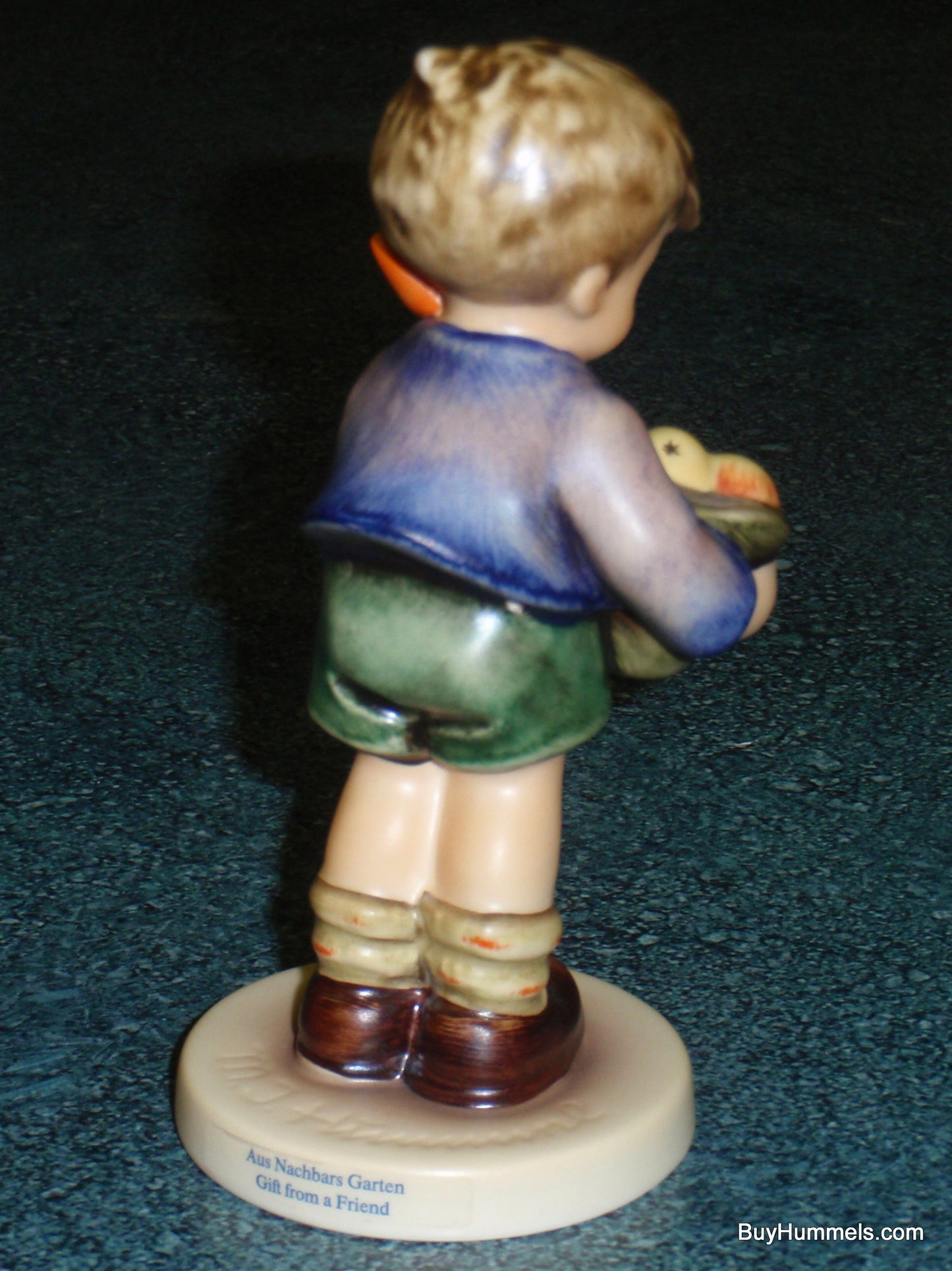 "A Gift From A Friend" Goebel Hummel Figurine #485 TMK7 - LIttle Boy With Apples