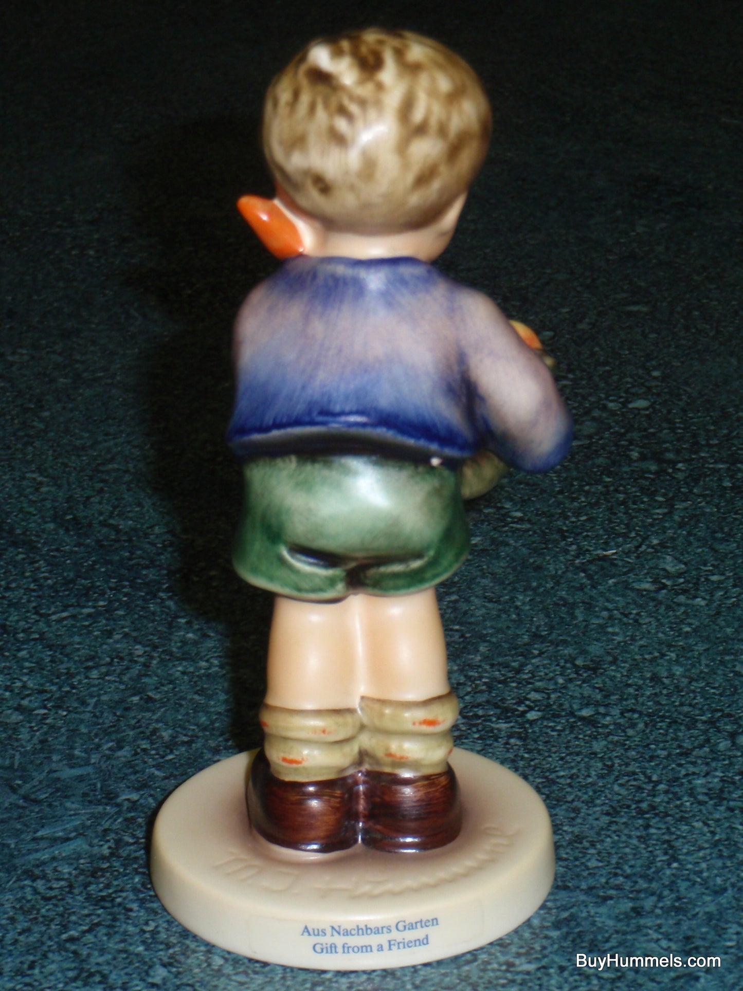 "A Gift From A Friend" Goebel Hummel Figurine #485 TMK7 - LIttle Boy With Apples