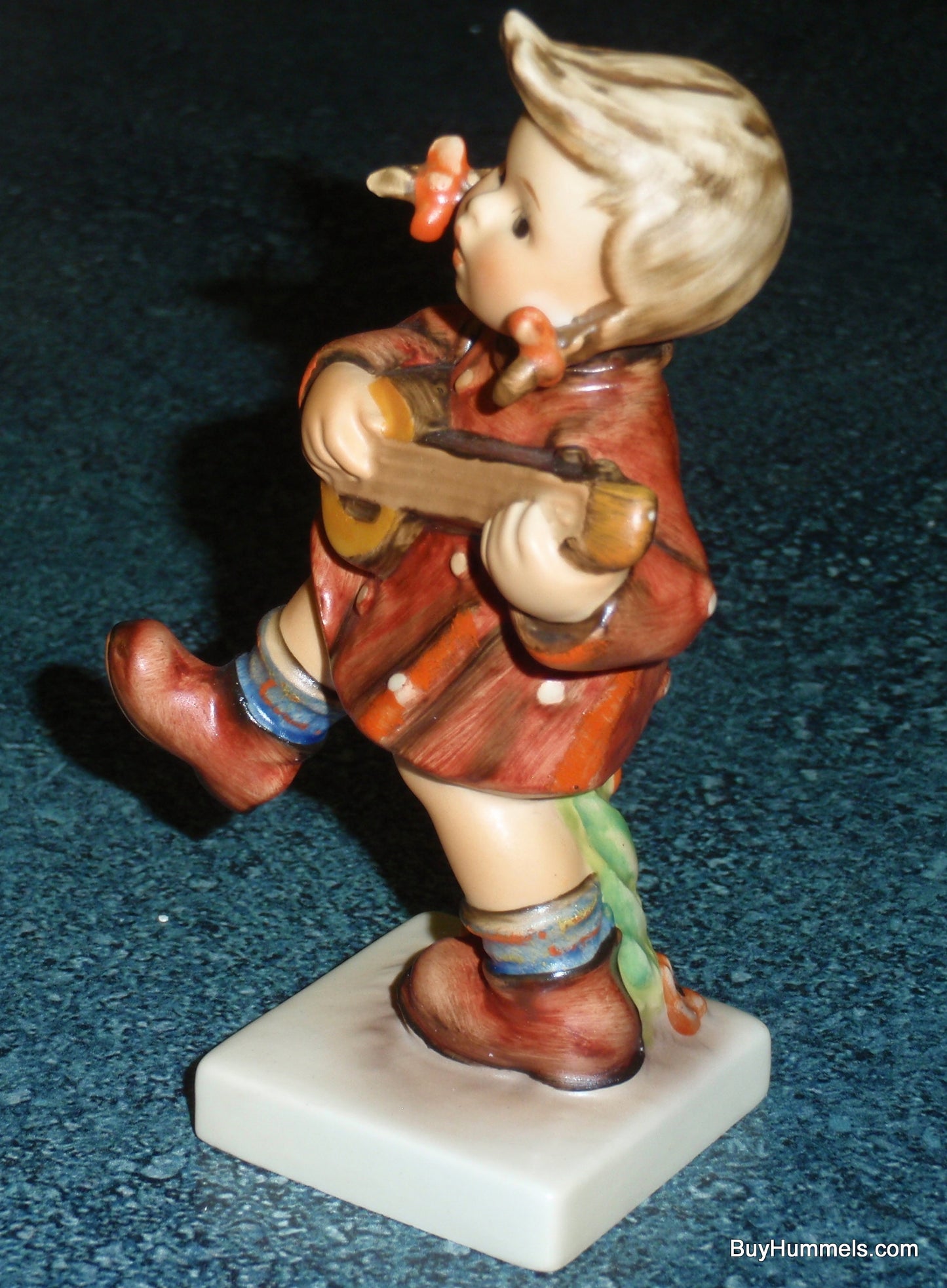 Goebel Hummel Figurine "Happiness" #86 - Little Girl In Red Dress Playing Banjo - CUTE GIFT!