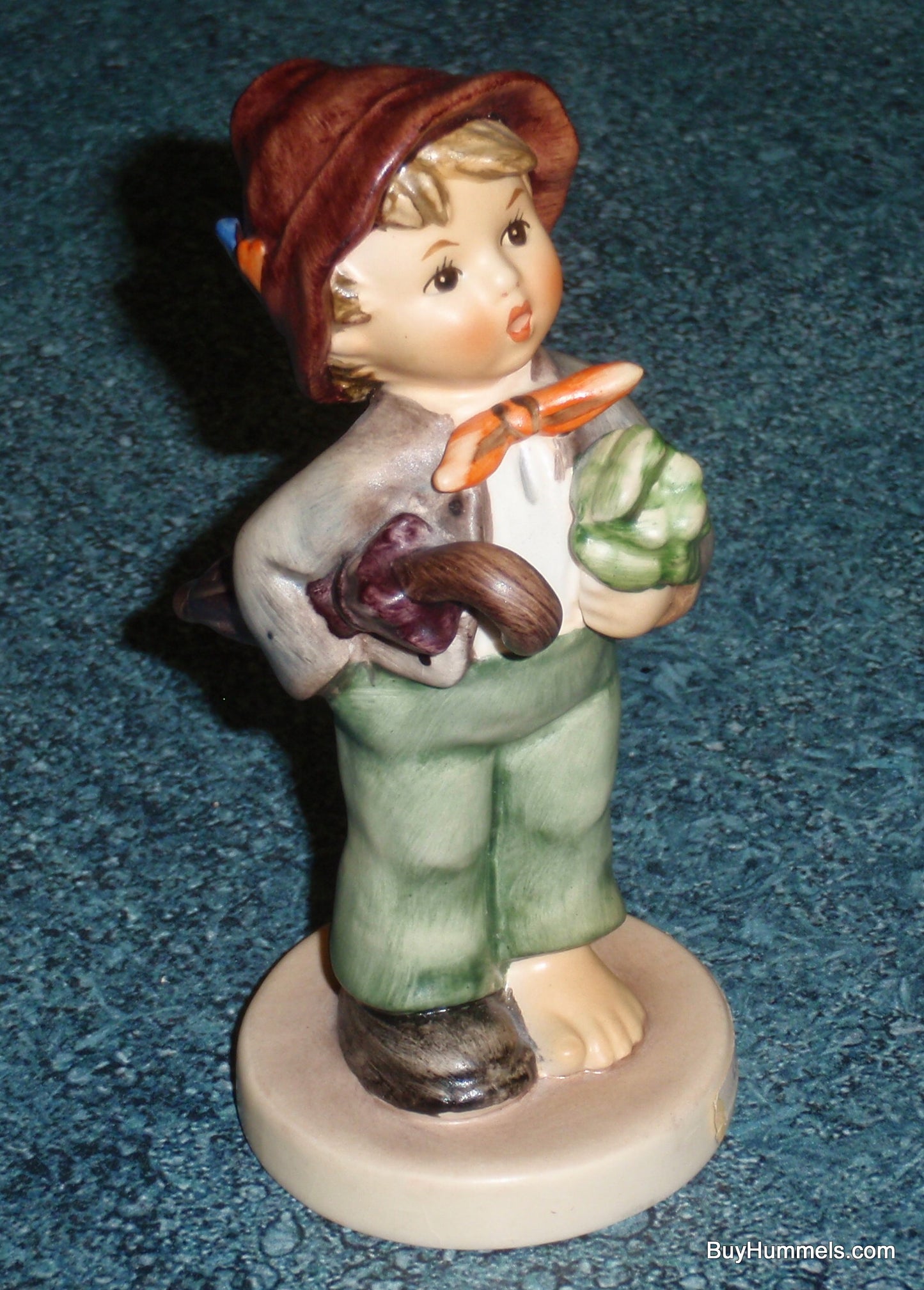 "Lost Stocking" Goebel Hummel Figurine #374 - Little Boy With Missing Sock!