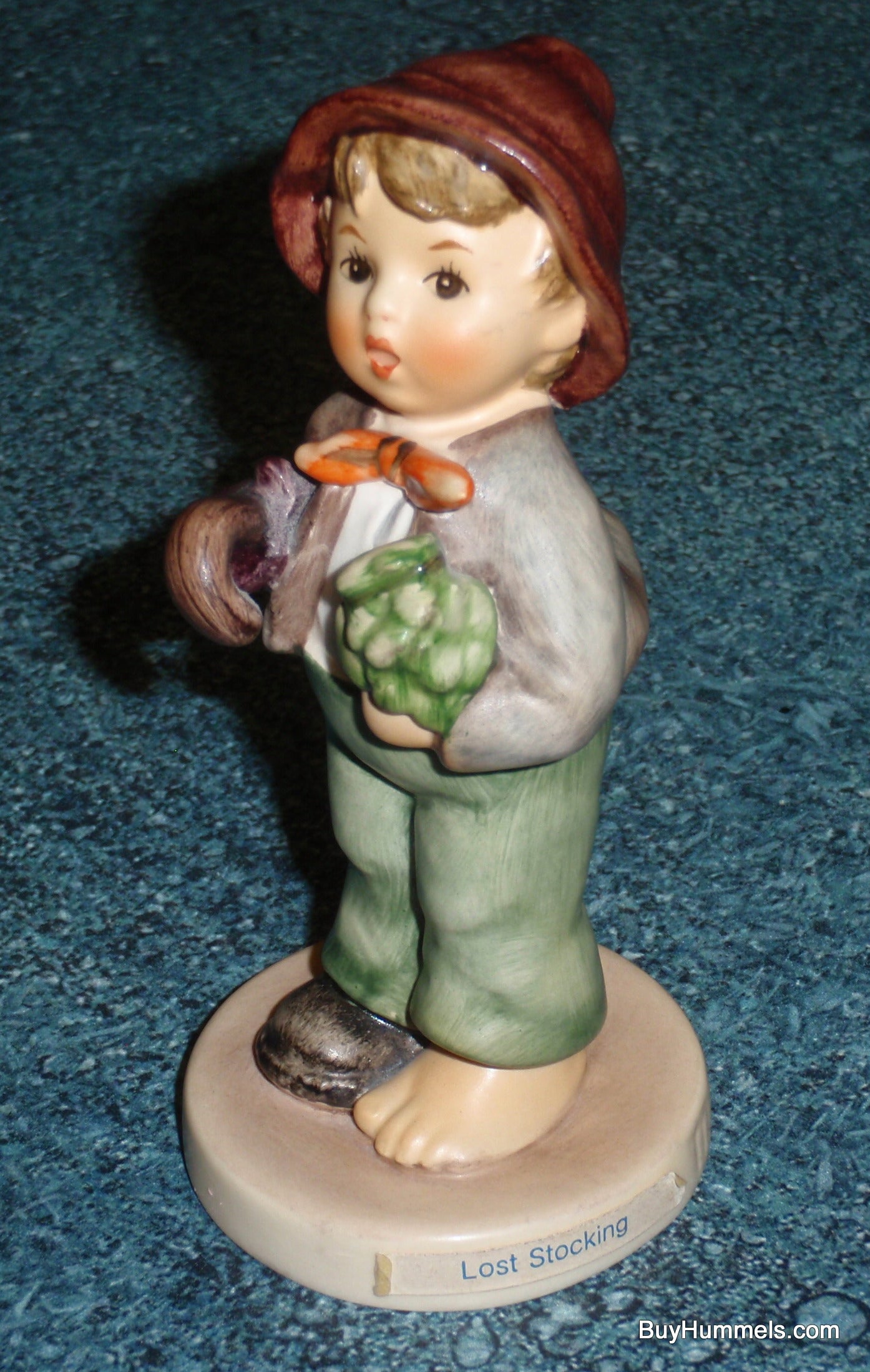 "Lost Stocking" Goebel Hummel Figurine #374 - Little Boy With Missing Sock!