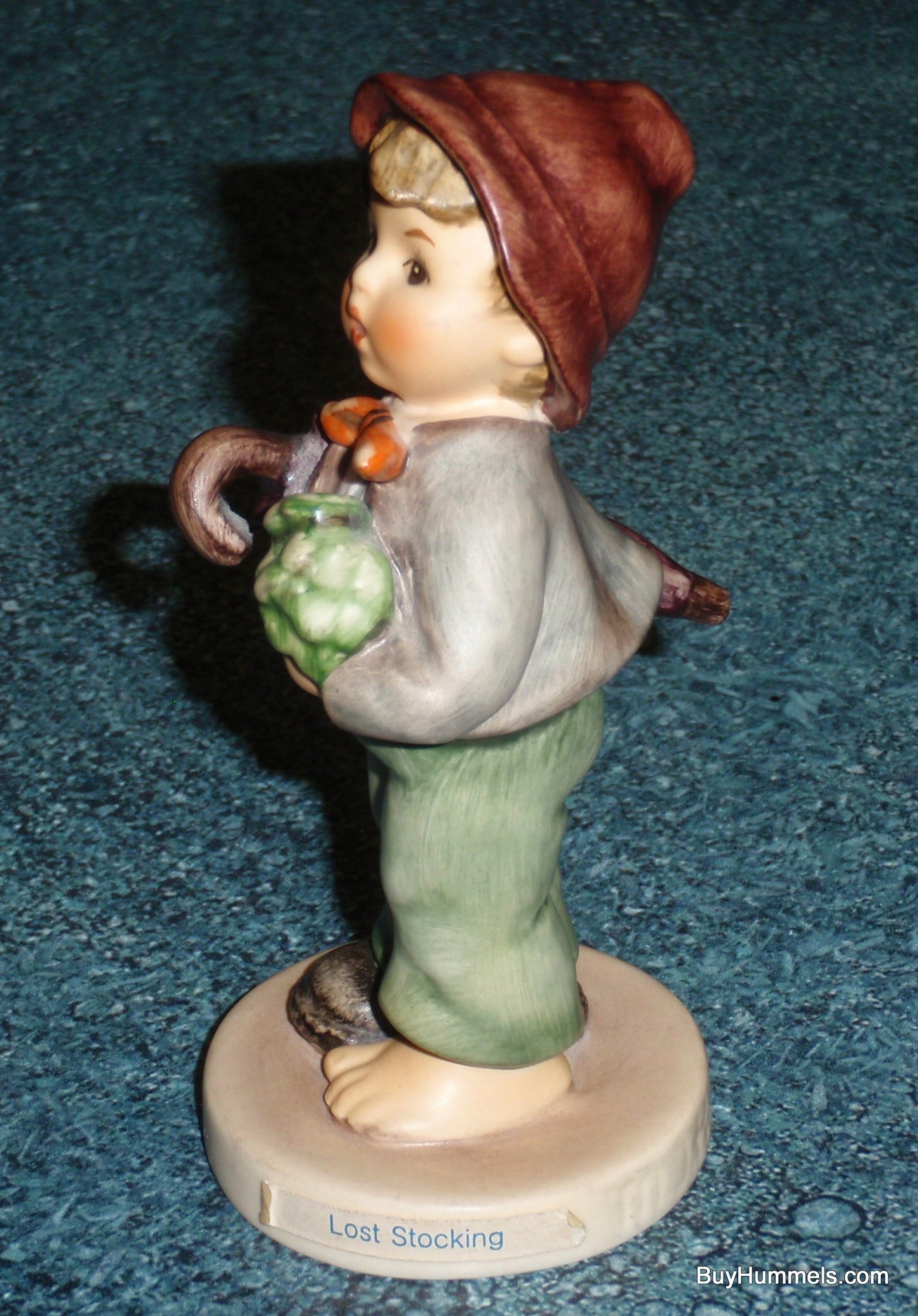 "Lost Stocking" Goebel Hummel Figurine #374 - Little Boy With Missing Sock!