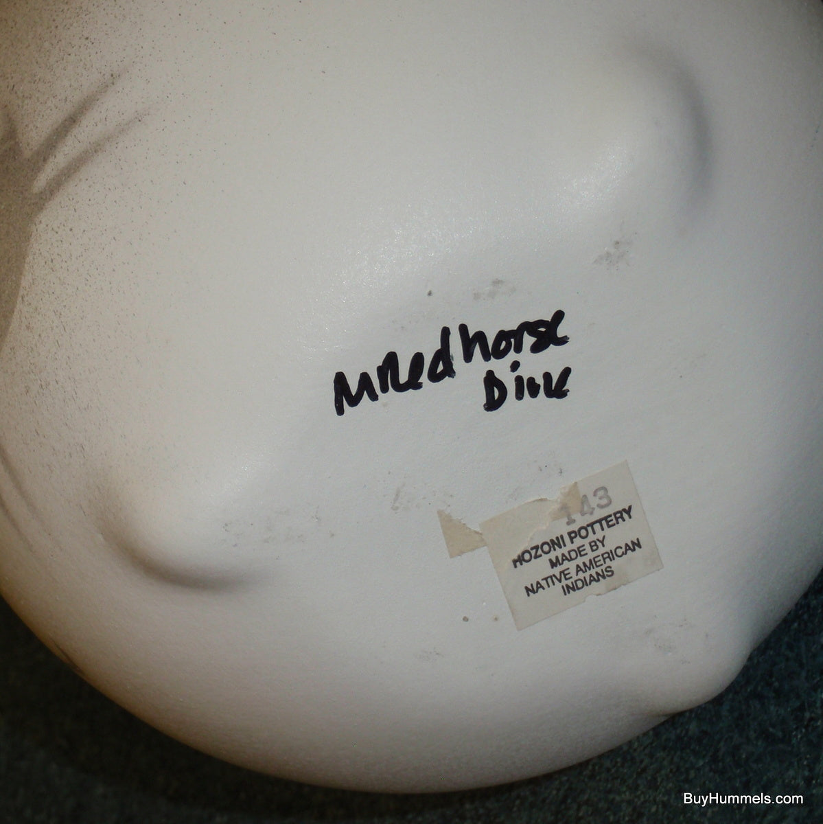 Native American Navajo Hozoni Pottery Footed Vase - "Ancient Shadows" by M. Redhorse (8.75")