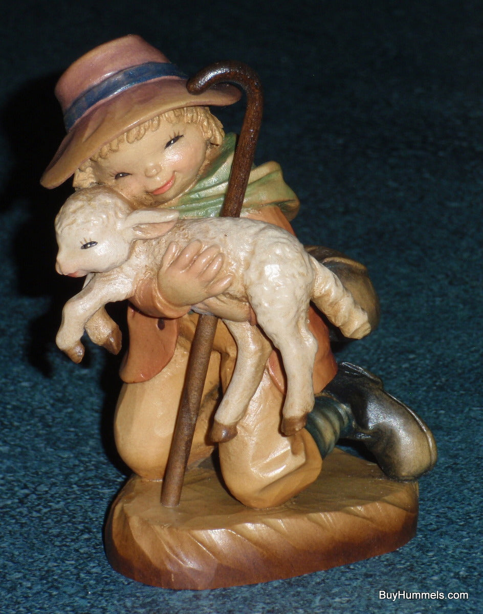 Anri The Good Samaritan Shepherd of the Year 5" Carved Wood Figurine
