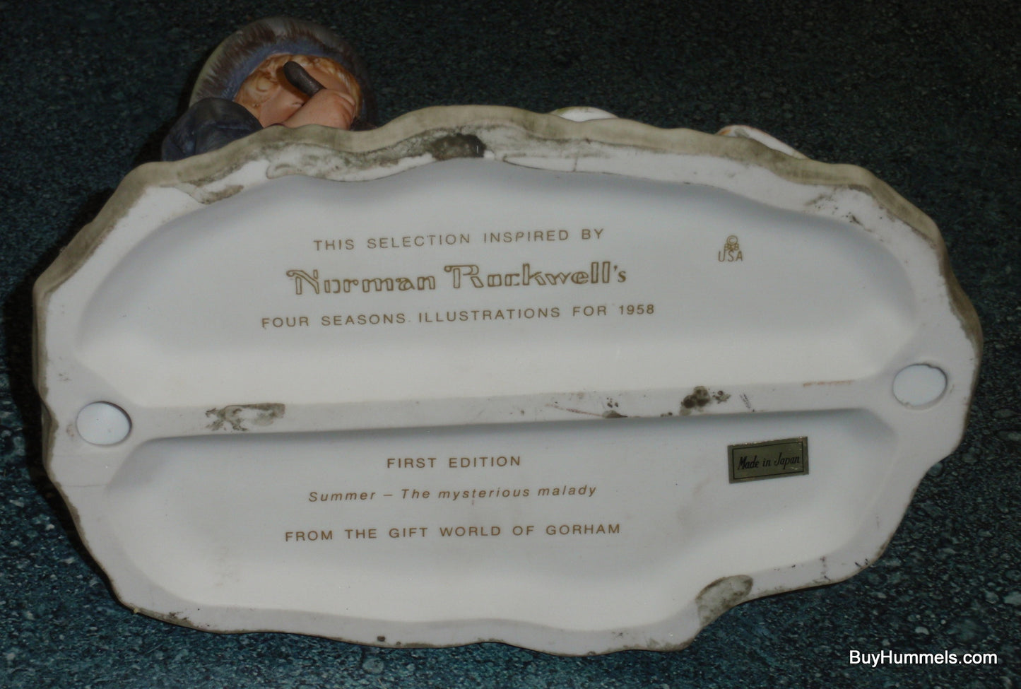 Gorham Norman Rockwell "Mysterious Malady" Four Seasons Boy With Dog Summer Edition With Original Box