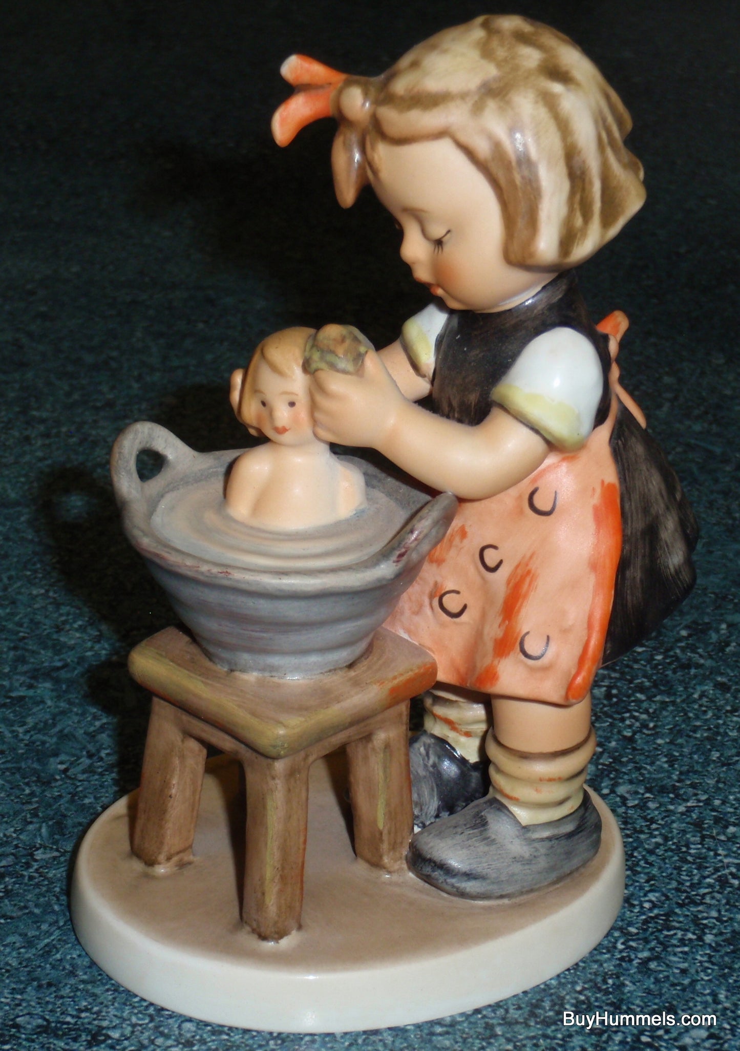 "Doll Bath" Goebel Hummel Collectible Figurine #319 - Little Girl Giving Her Doll A Bath - CUTE!
