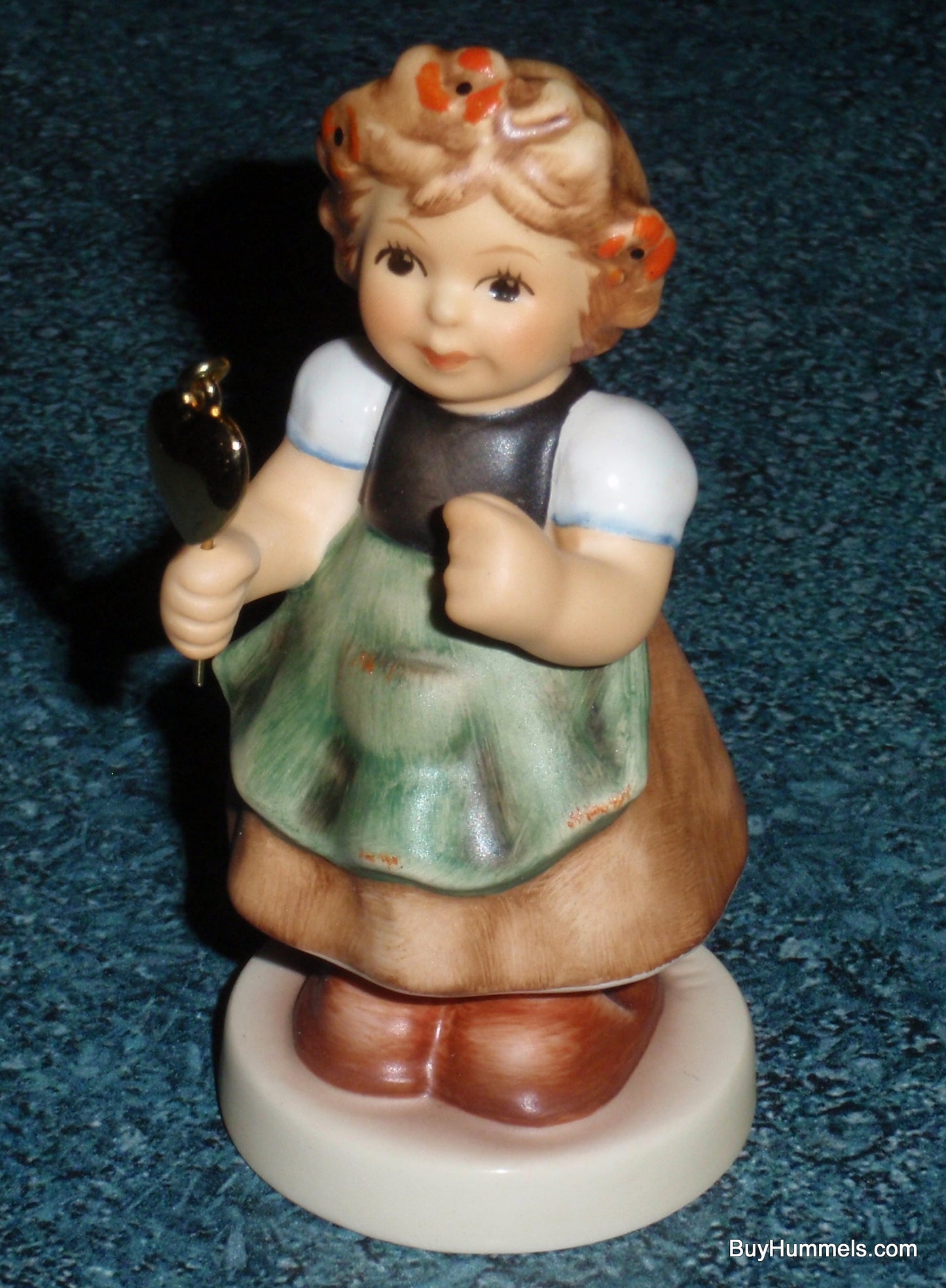 "My Lucky Heart" Goebel Hummel Figurine #2298 - Little Girl With Golden Heart!