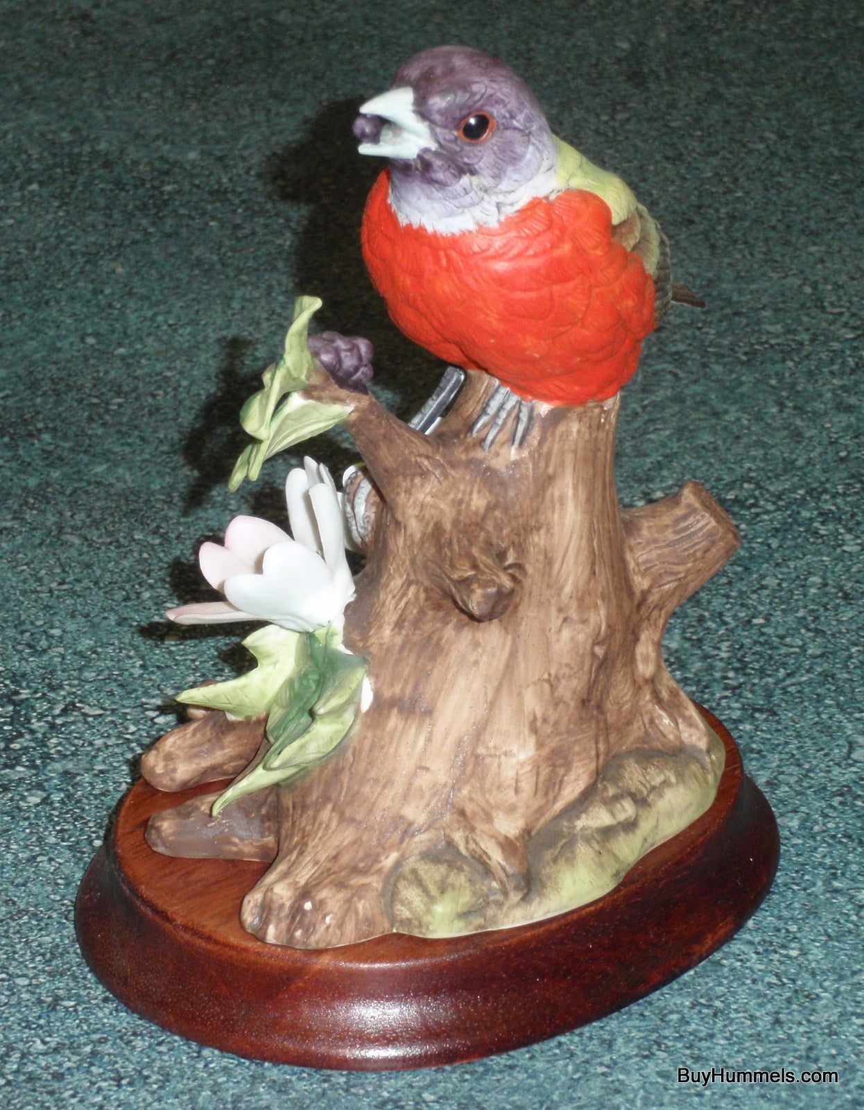 Napcoware Painted Bunting Collectible Bird Figurine With Stand #1664 - RARE GIFT
