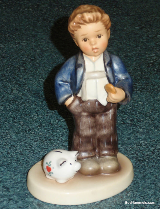 "The Little Banker" Hummel Figurine #2321 - Cute Little Saver Boy!