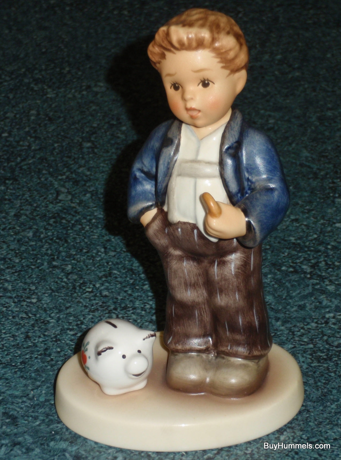 "The Little Banker" Hummel Figurine #2321 - Cute Little Saver Boy!