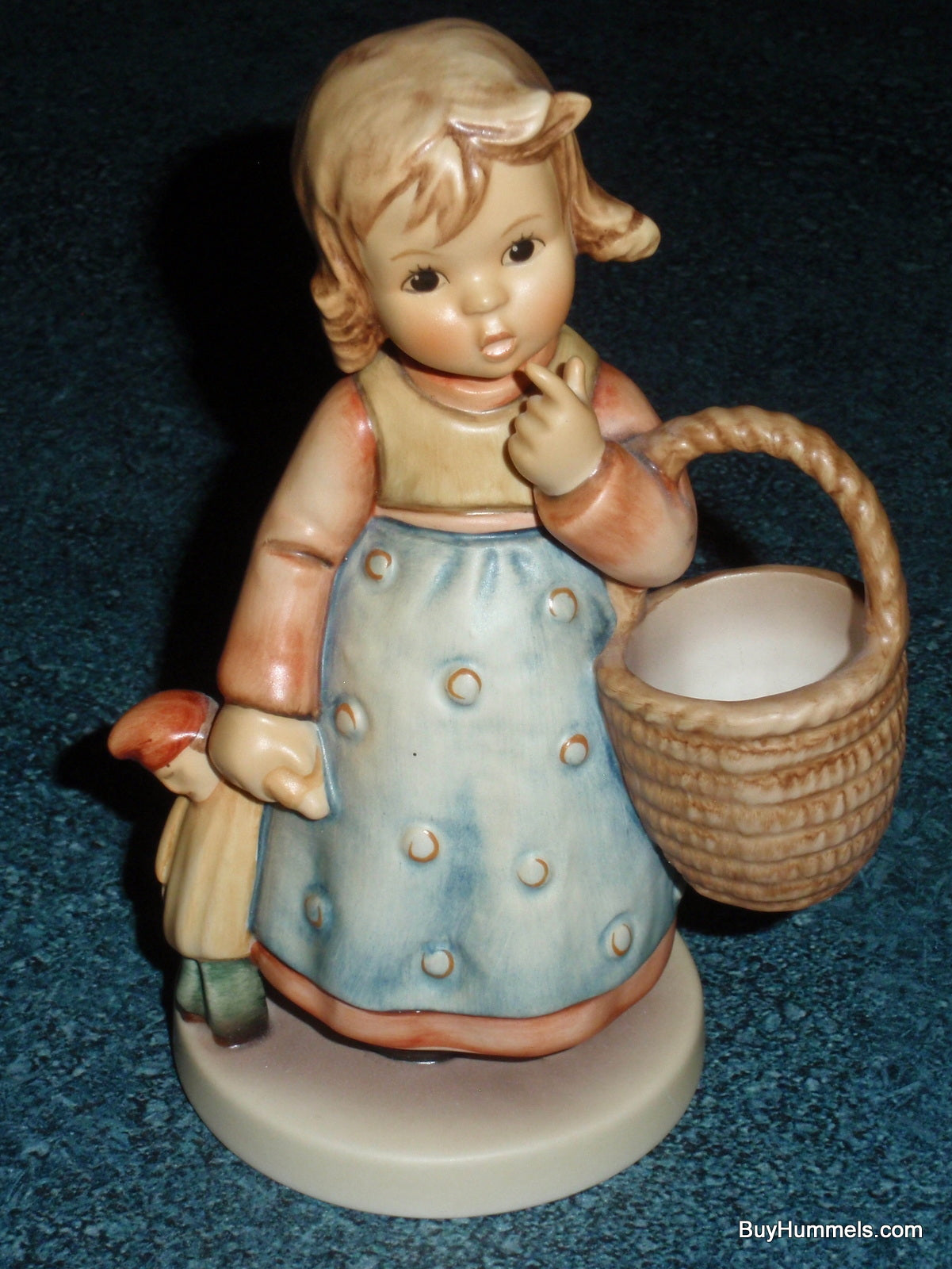 "Forget Me Not" Goebel Hummel Figurine TMK8 #362/I - Girl With Doll And Basket - GIFT!
