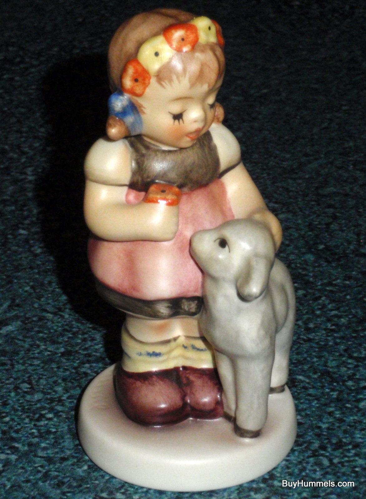 Goebel Hummel Figurine "Springtime Friends" #2230 - Girl With Flower And Baby Lamb!