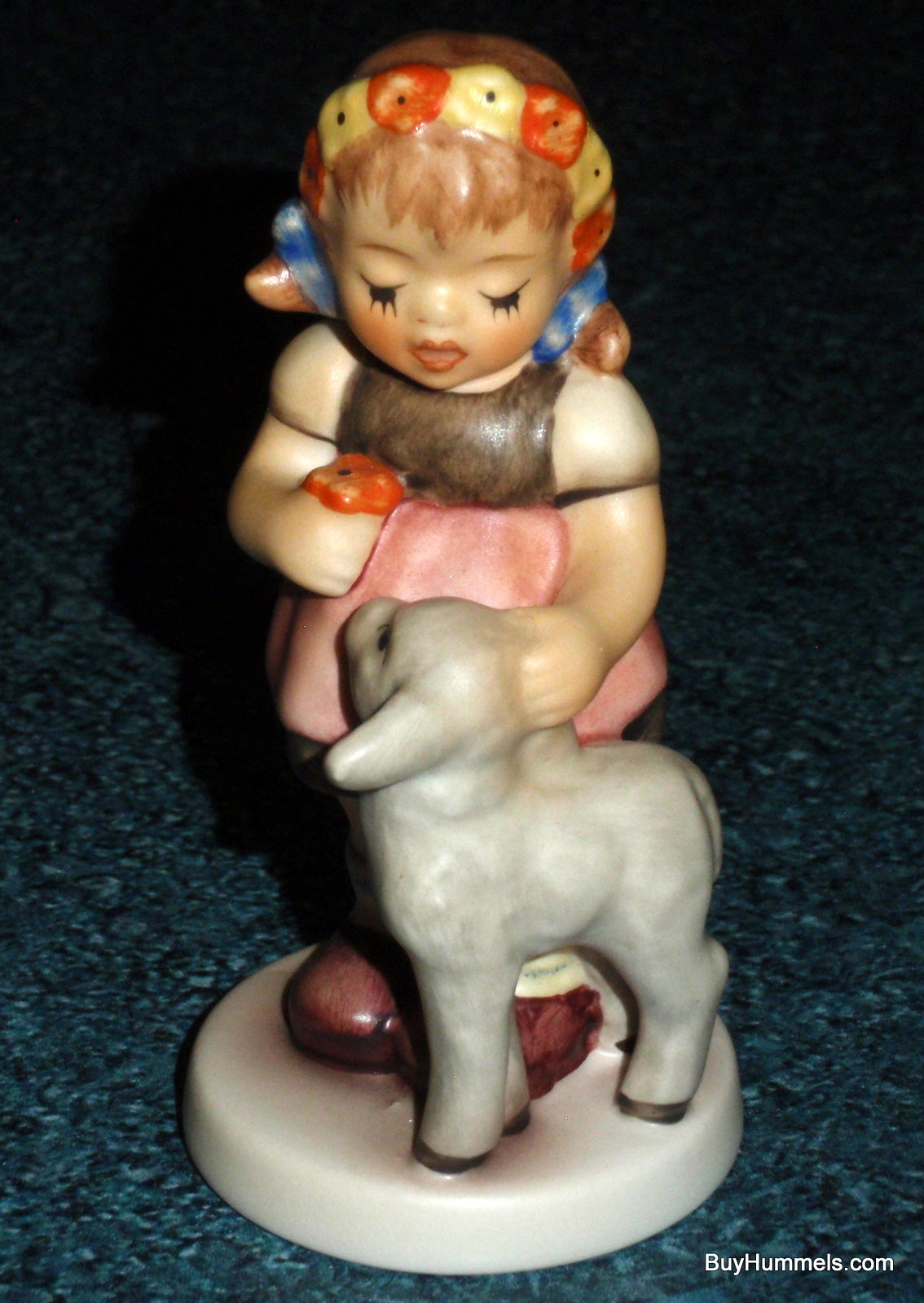 Goebel Hummel Figurine "Springtime Friends" #2230 - Girl With Flower And Baby Lamb!